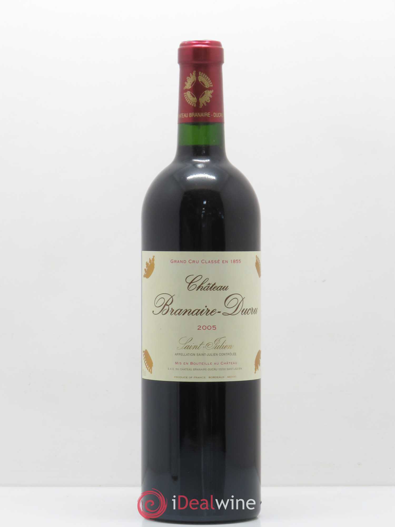 Château Branaire Ducru 4ème Grand Cru Classé 2005 - Lot de 1 bouteille - 0