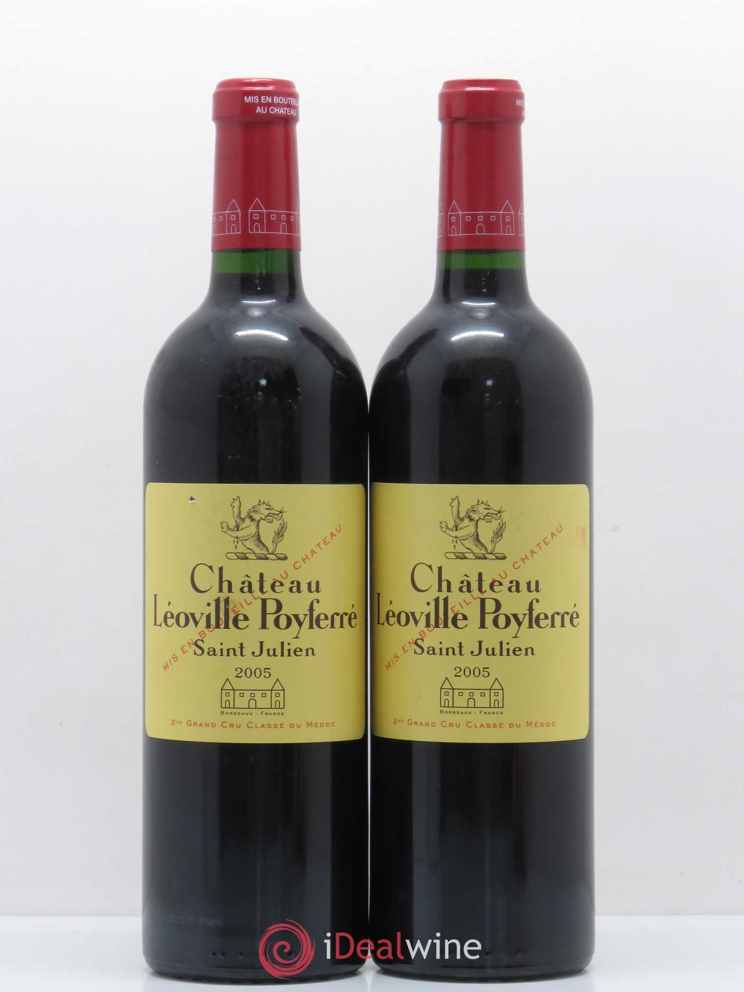 Château Léoville Poyferré 2ème Grand Cru Classé 2005 - Lot de 2 bouteilles - 0