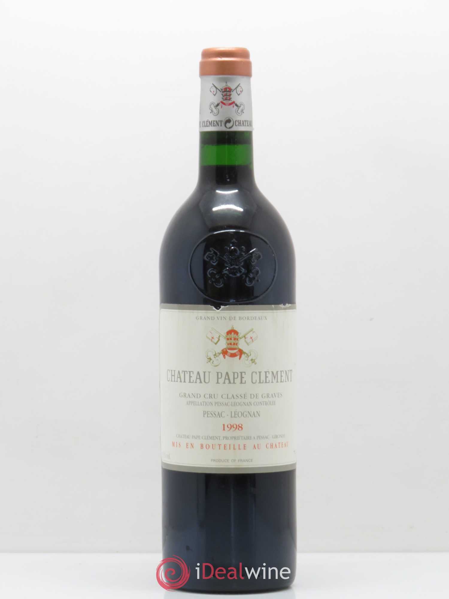 Château Pape Clément Cru Classé de Graves 1998 - Lot de 1 bouteille - 0