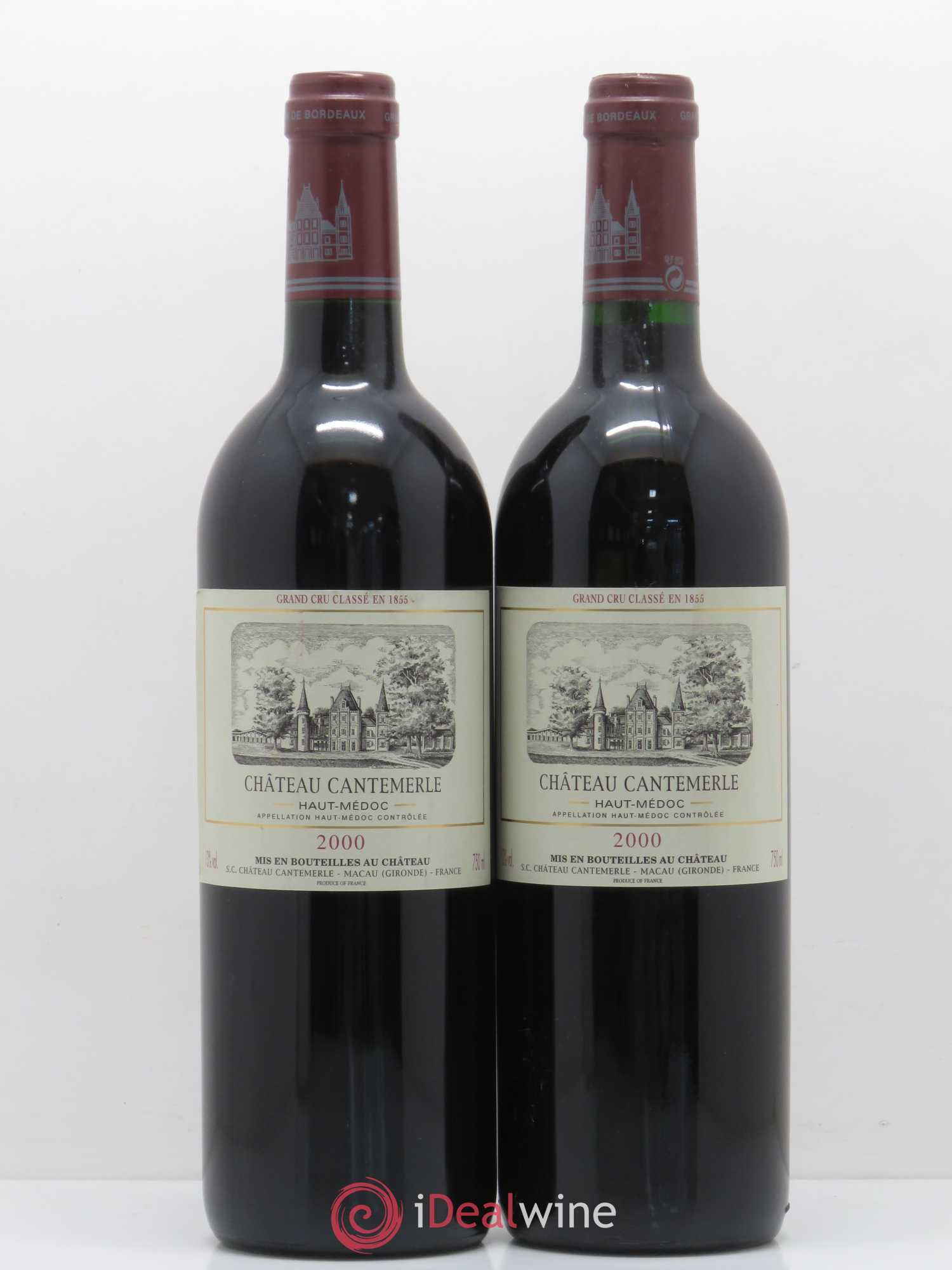 Château Cantemerle 5ème Grand Cru Classé 2000 - Lot de 2 bouteilles - 0