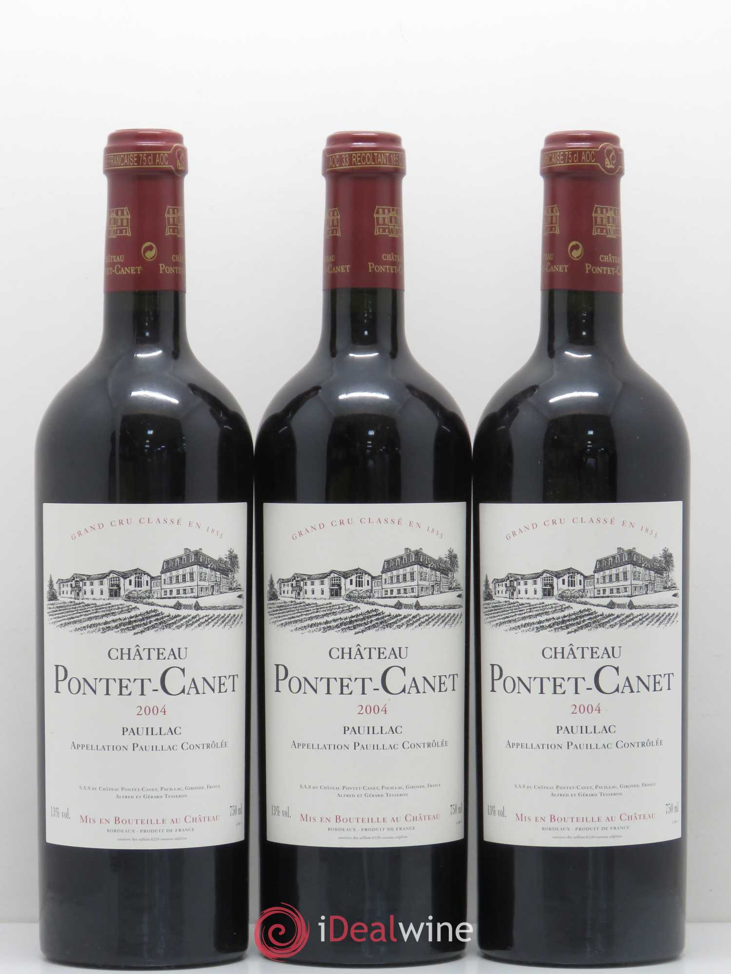 Château Pontet Canet 5ème Grand Cru Classé 2004 - Lot de 12 bouteilles - 1