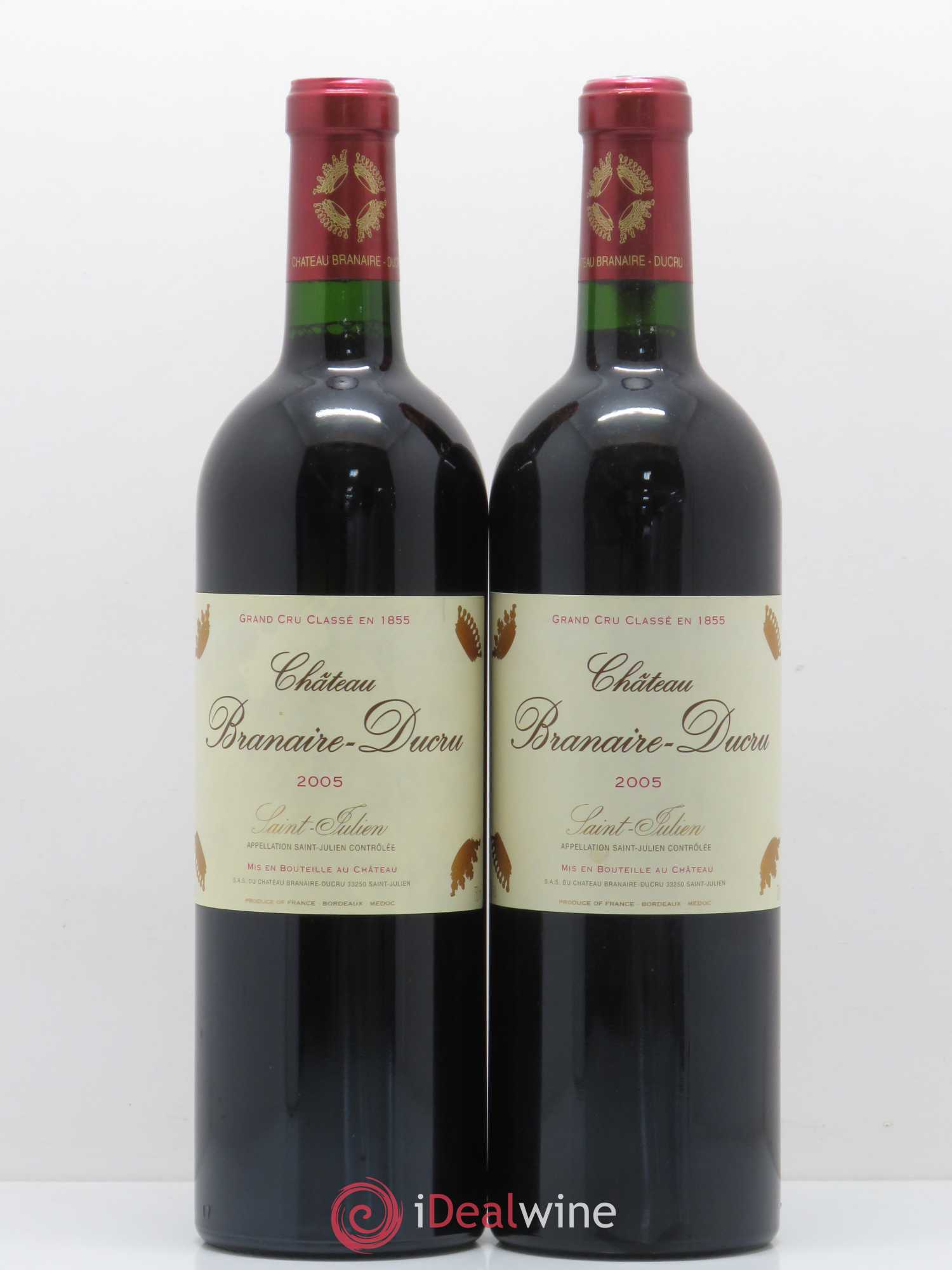 Château Branaire Ducru 4ème Grand Cru Classé 2005 - Lot de 2 bouteilles - 0