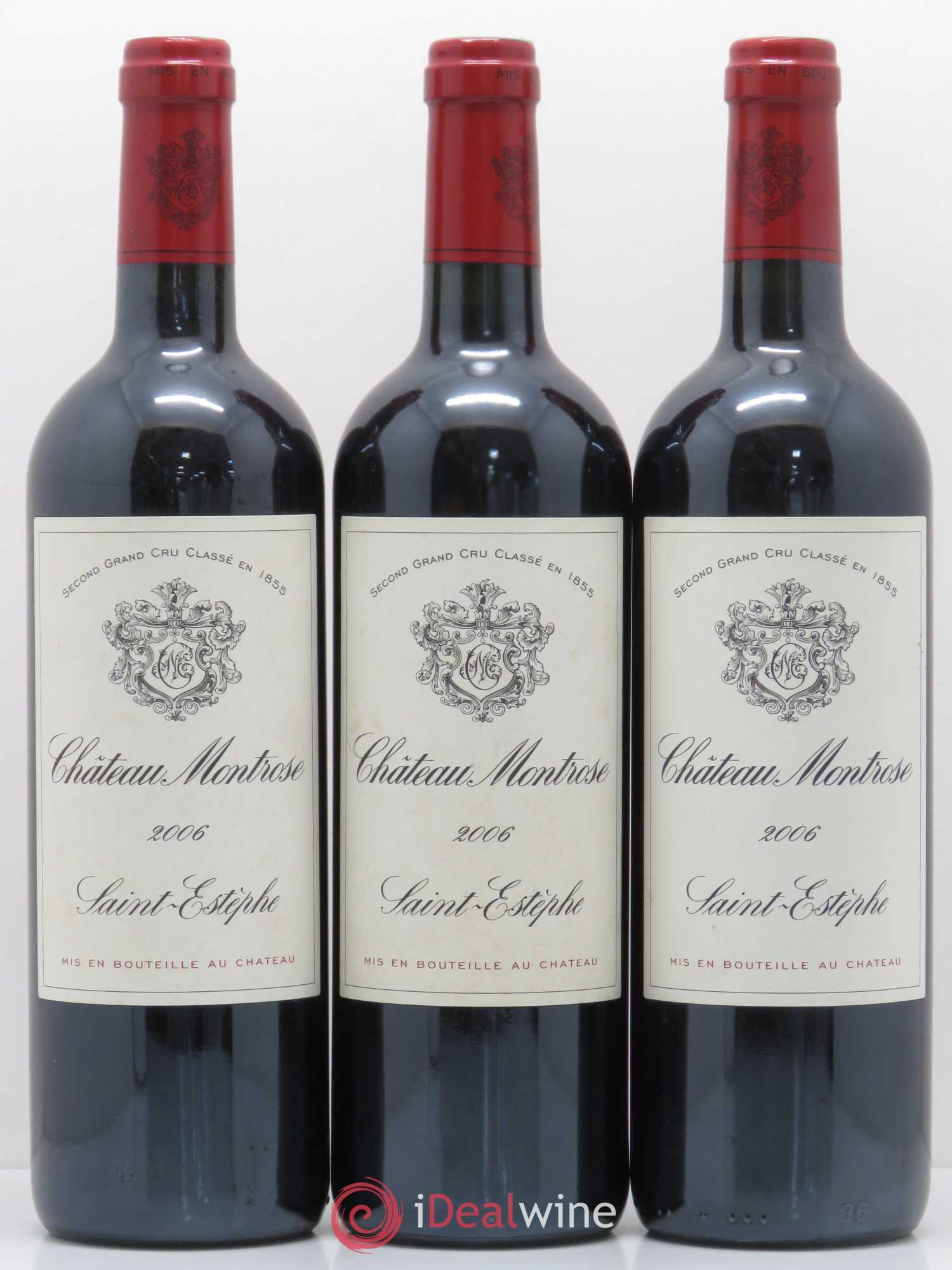 Château Montrose 2ème Grand Cru Classé 2006 - Lot de 3 bouteilles - 0