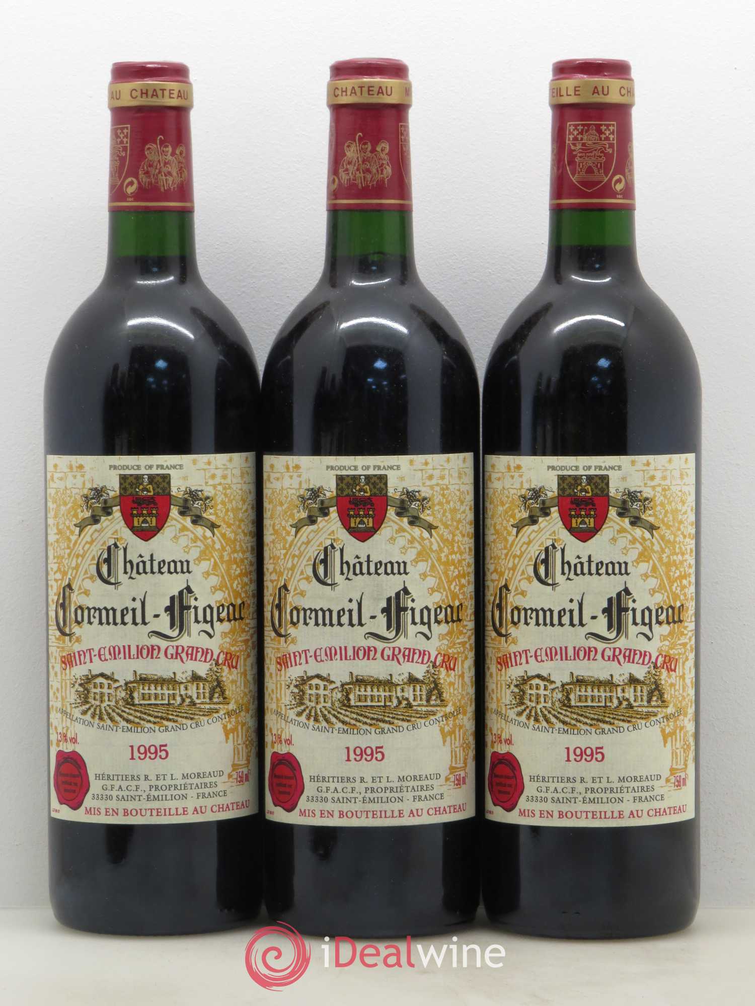 Château Cormeil Figeac 1995 - Lot de 6 bouteilles - 1