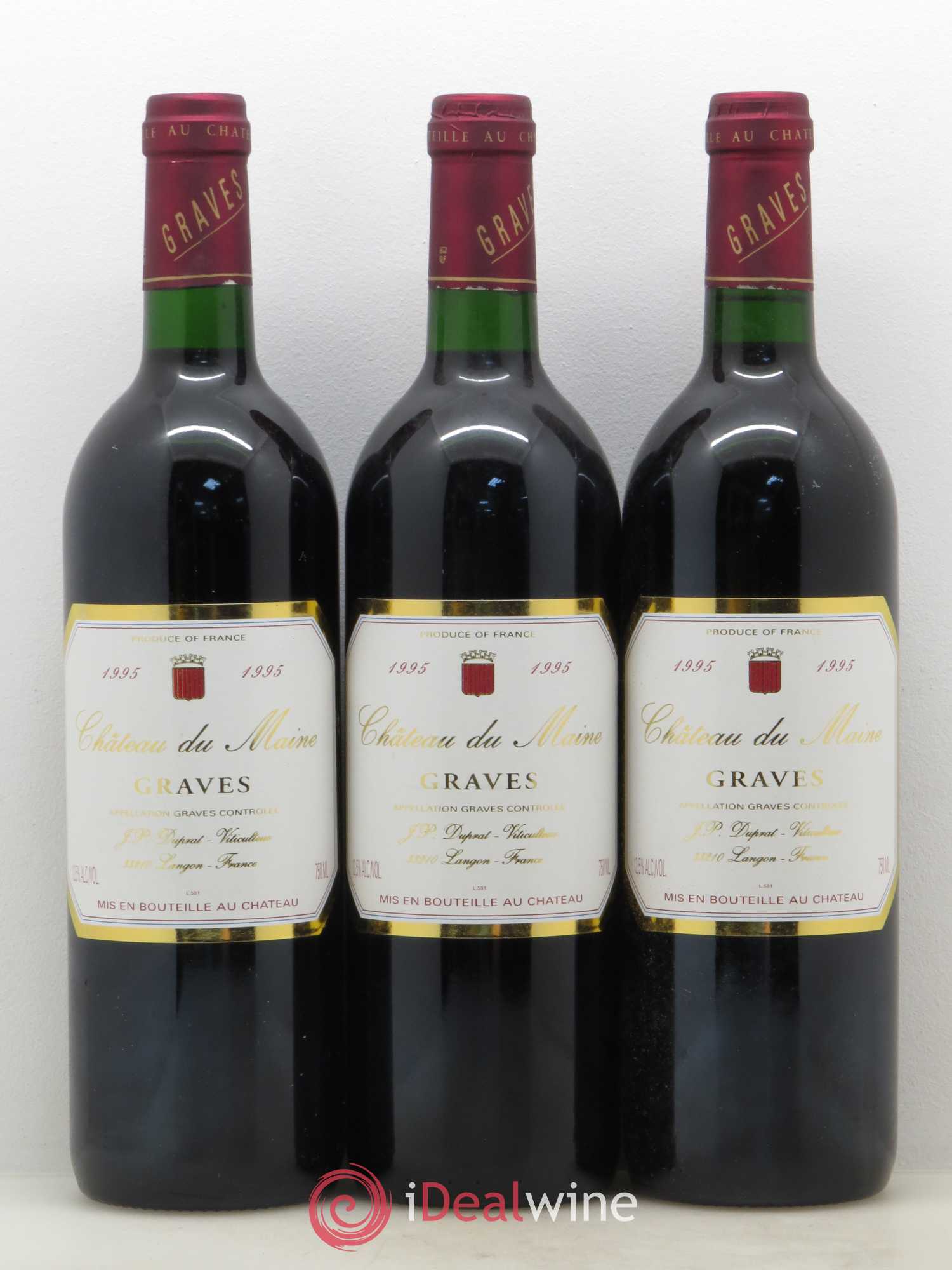 Graves Château du Maine 1995 - Posten von 12 Flaschen - 2