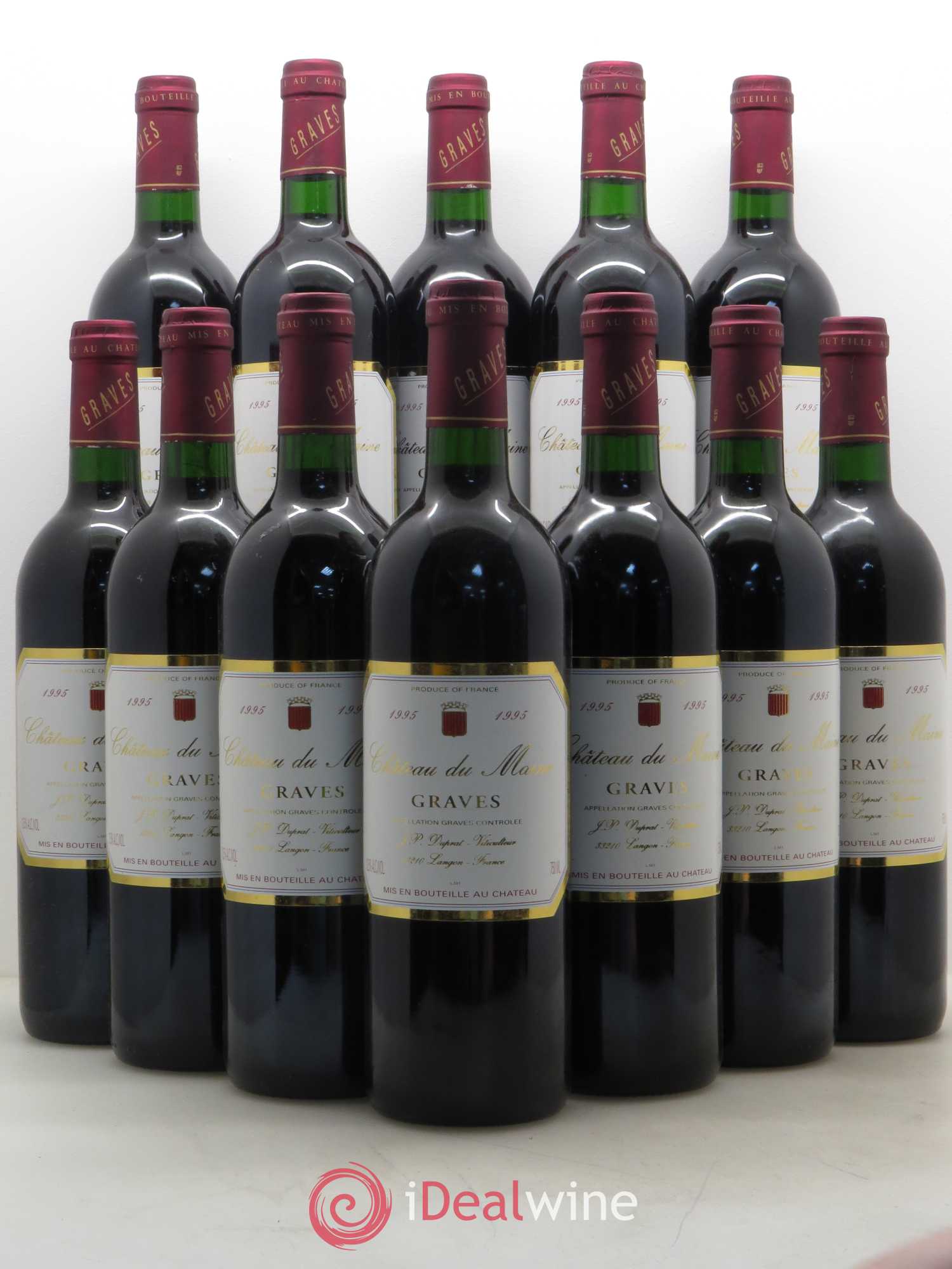 Graves Château du Maine 1995 - Posten von 12 Flaschen - 0