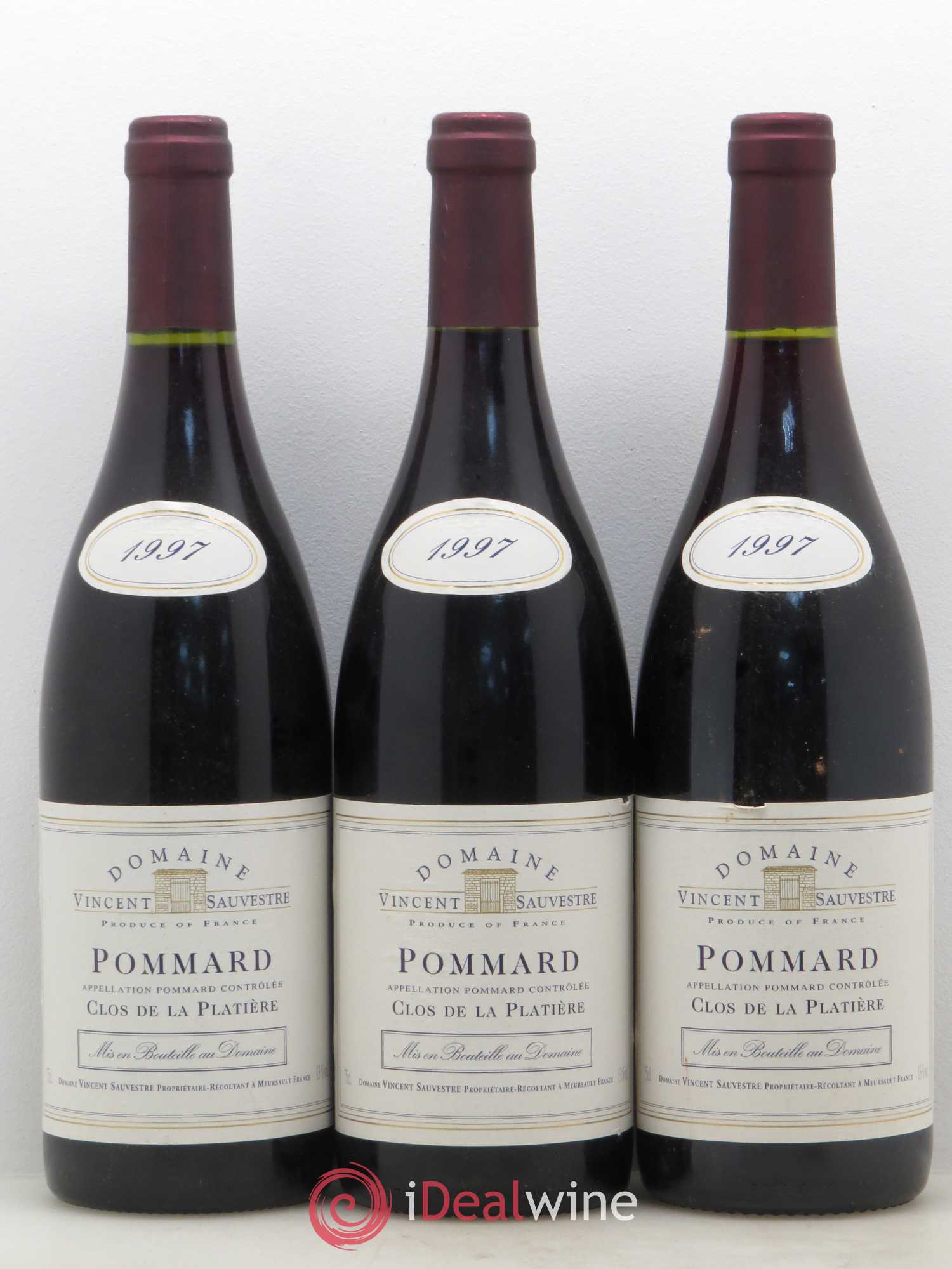 Pommard Pommard Clos de la Platière Domaine Sauvestre 1997 - Posten von 3 Flaschen - 0