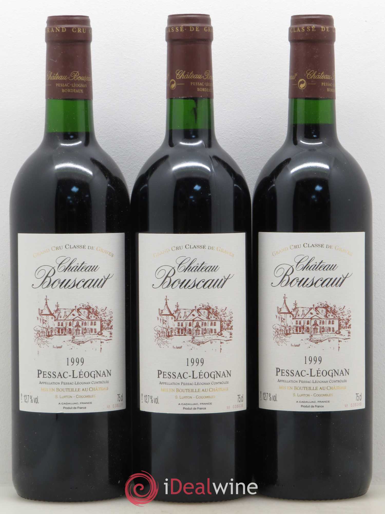 Château Bouscaut Cru Classé de Graves 1999 - Lot de 12 bouteilles - 1