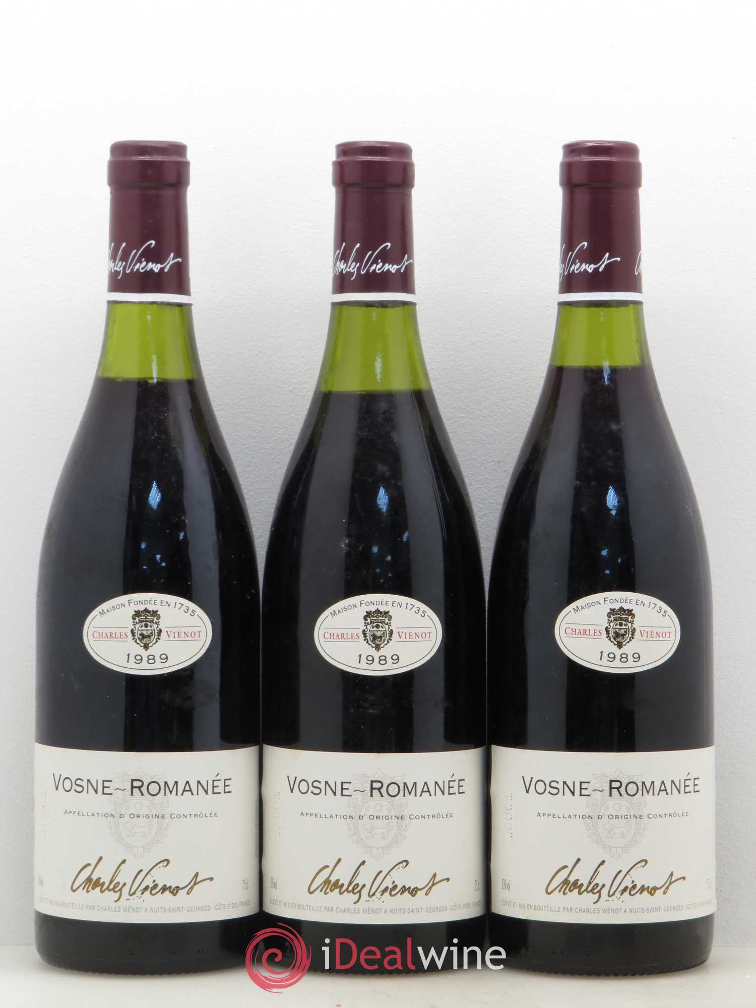 Vosne-Romanée Charles Viénot 1989 - Lot de 3 bouteilles - 0
