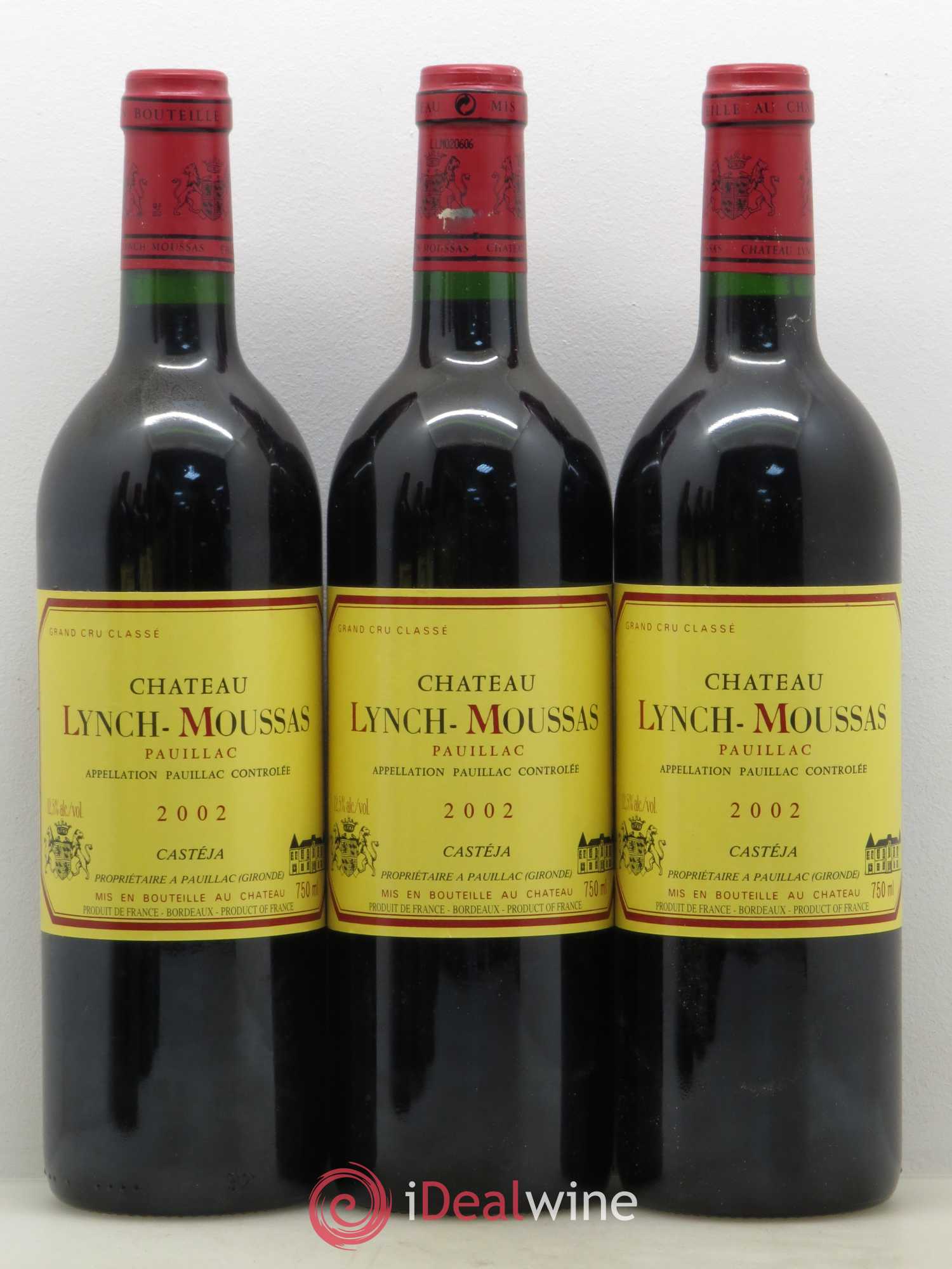 Château Lynch Moussas 5ème Grand Cru Classé 2002 - Lot de 6 bouteilles - 1