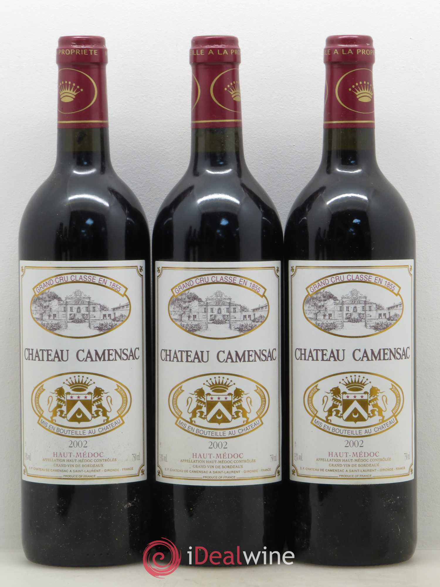 Château Camensac 5ème Grand Cru Classé 2002 - Lot de 6 bouteilles - 1