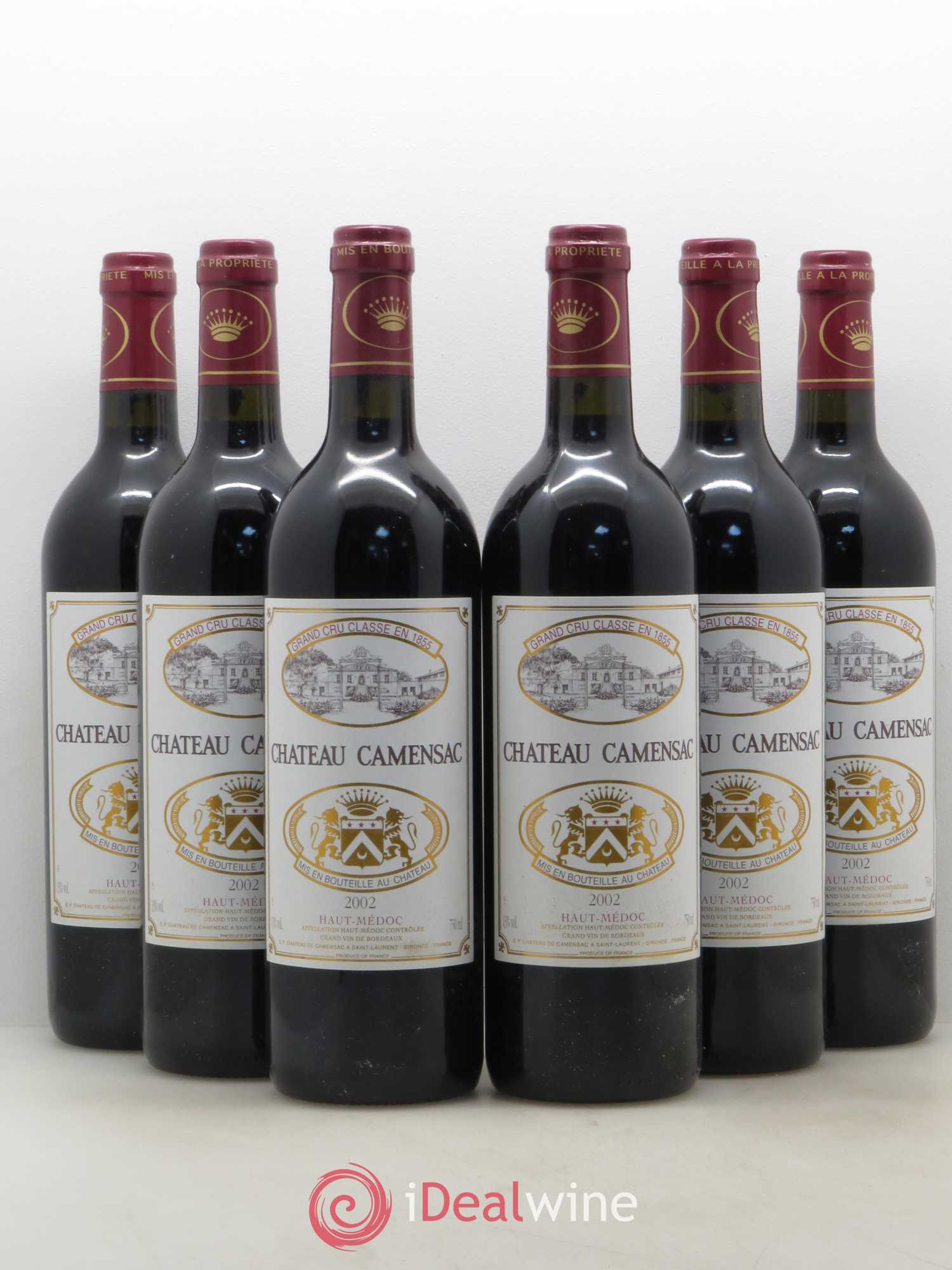 Château Camensac 5ème Grand Cru Classé 2002 - Lot de 6 bouteilles - 0