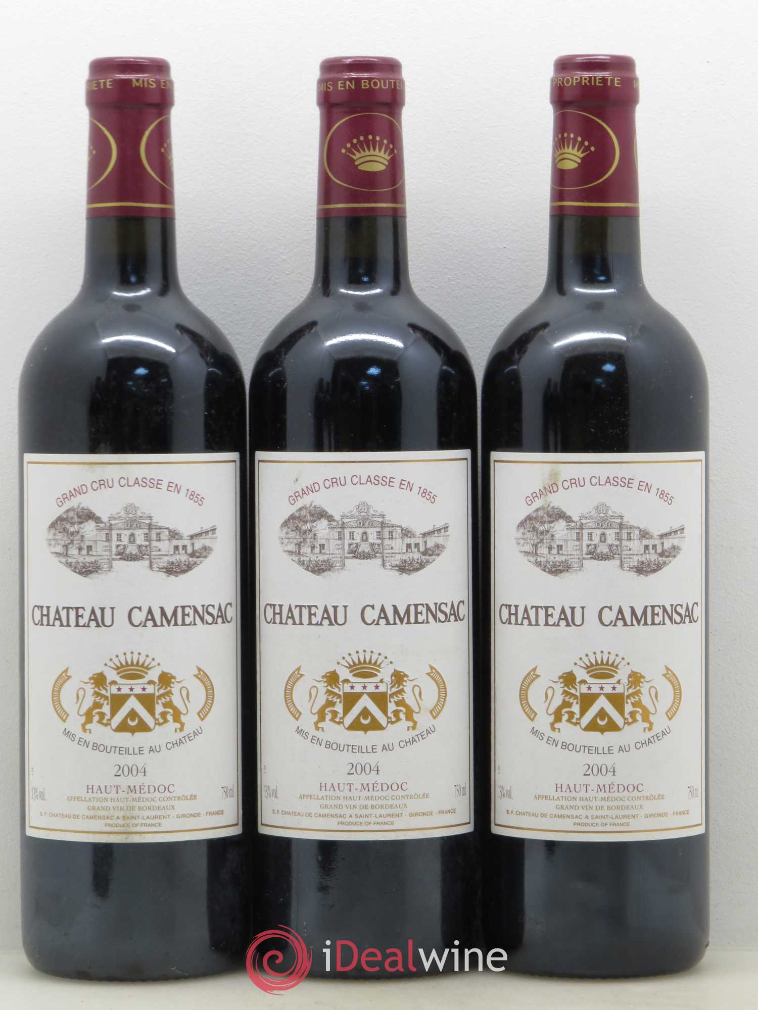 Château Camensac 5ème Grand Cru Classé 2004 - Lot de 5 bouteilles - 1