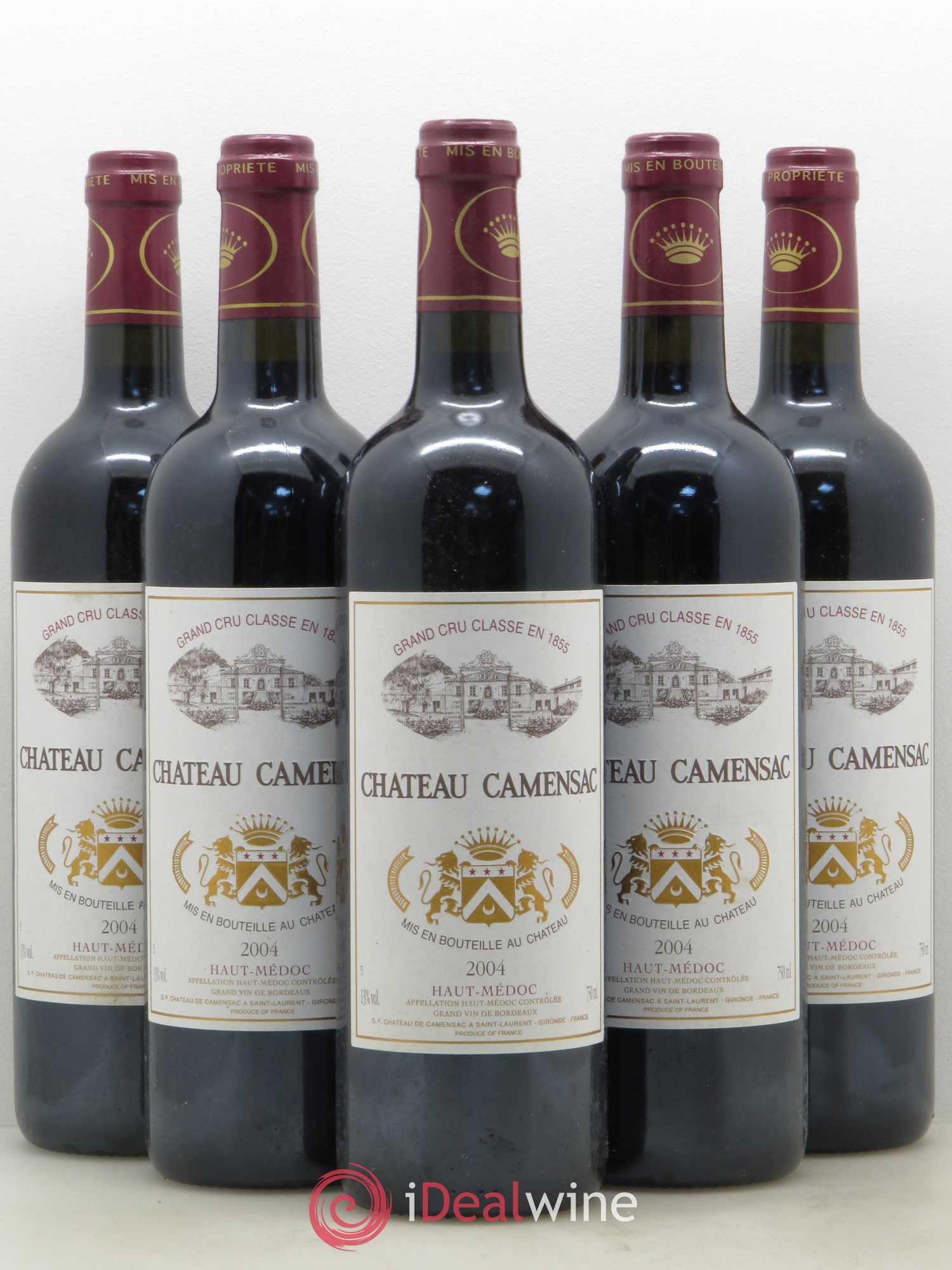 Château Camensac 5ème Grand Cru Classé 2004 - Lot de 5 bouteilles - 0