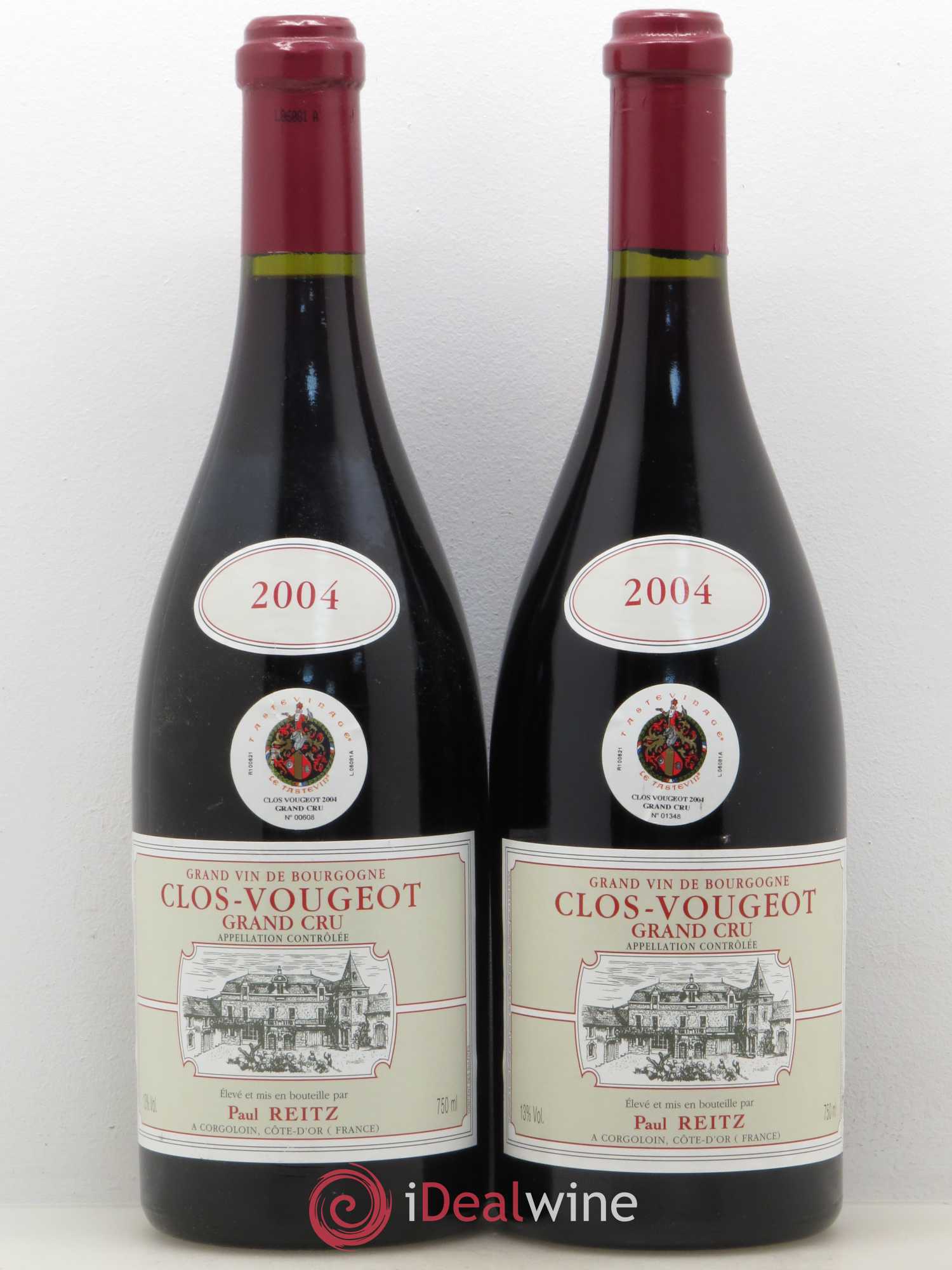 Clos de Vougeot Grand Cru Domaine Paul Reitz 2004 - Lot de 2 bouteilles - 0
