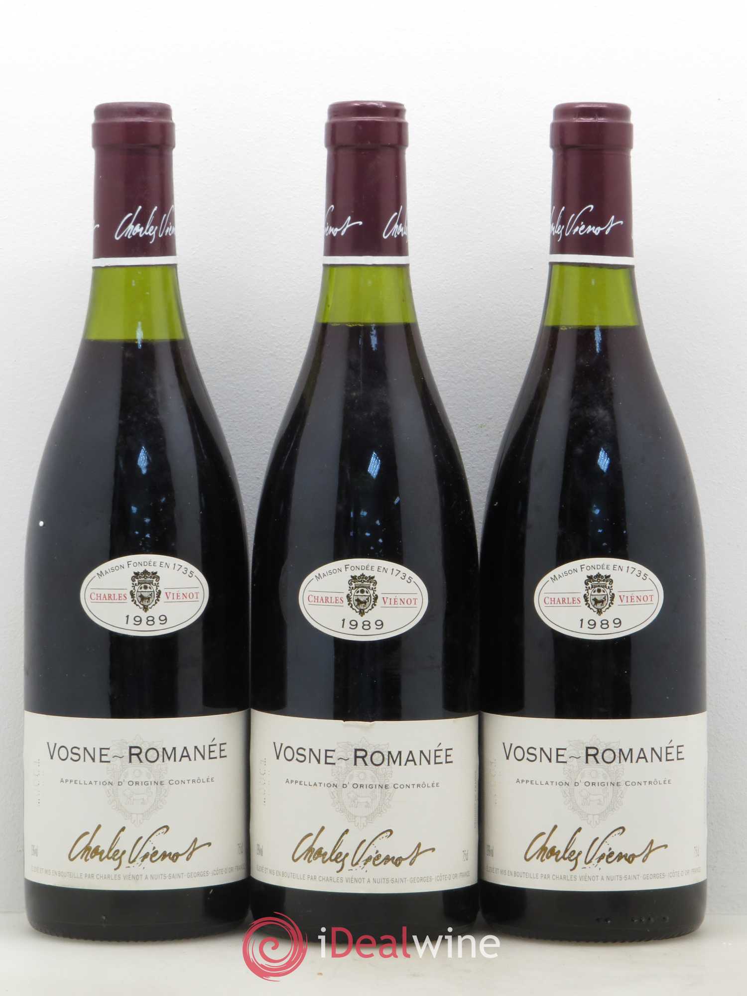 Vosne-Romanée Charles Viénot 1989 - Lot de 3 bouteilles - 0