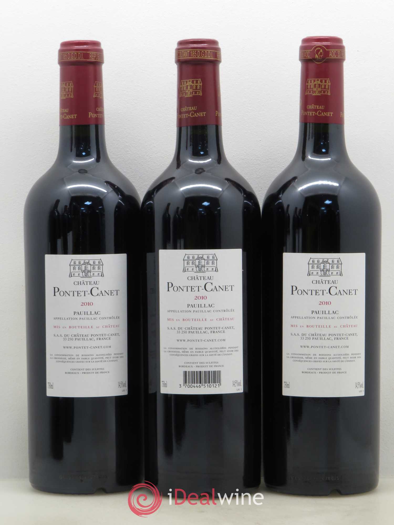 Château Pontet Canet 5ème Grand Cru Classé 2010 - Lot de 6 bouteilles - 2