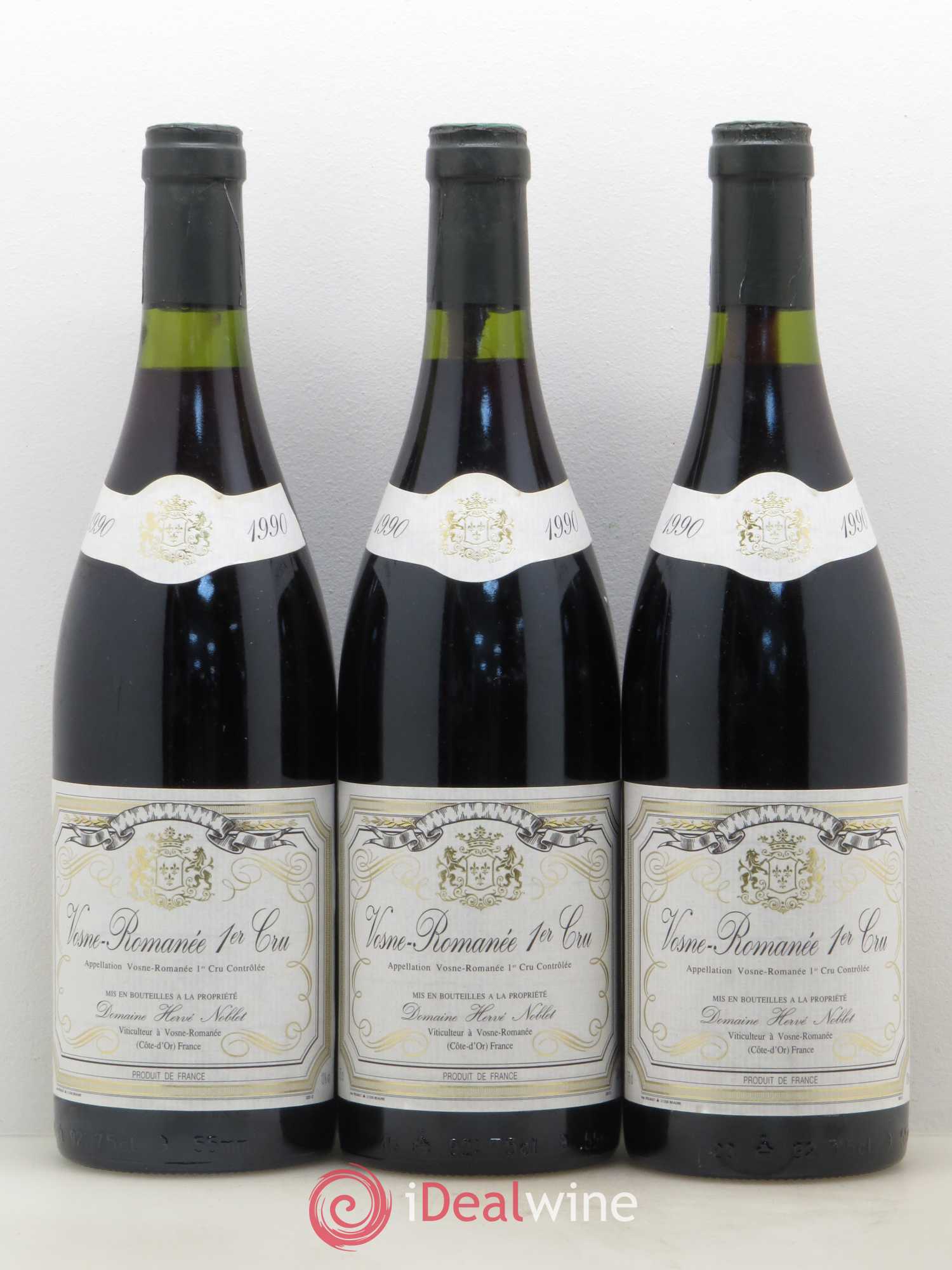 Vosne-Romanée 1er Cru Domaine Noblet 1990 - Lot de 3 bouteilles - 0