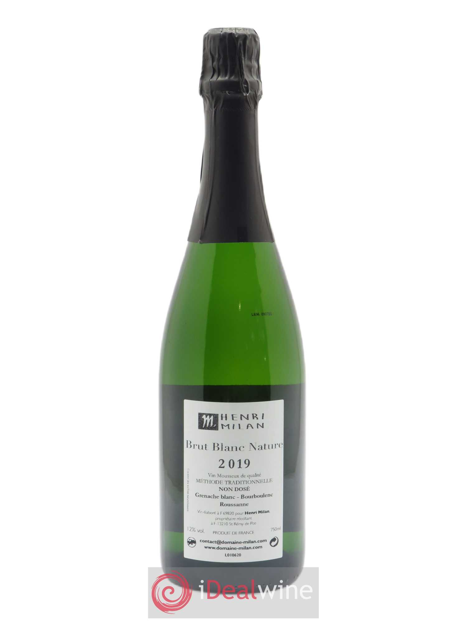 Vin de France Brut Nature Henri Milan 2019 - Lot of 1 bottle - 1
