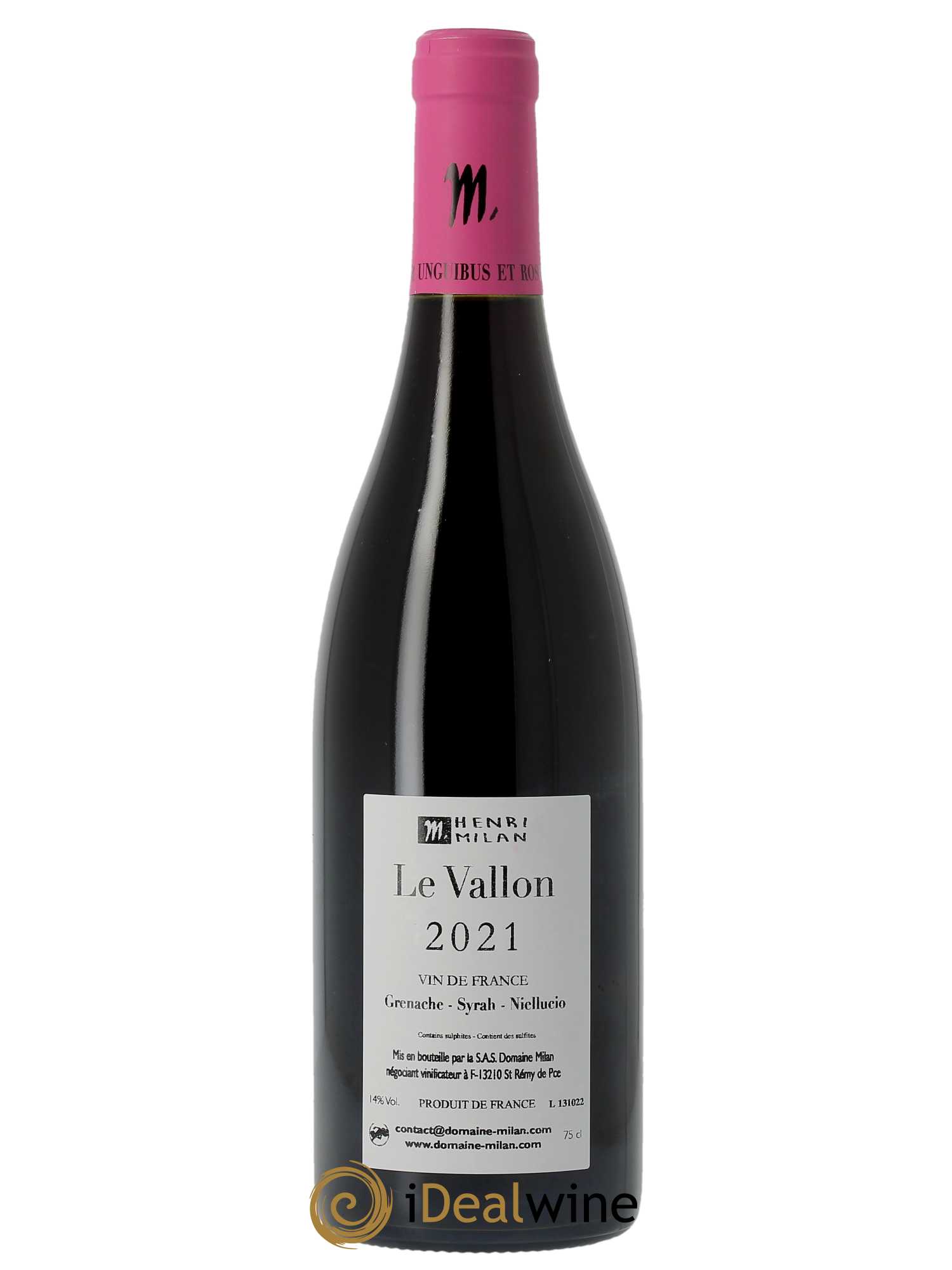 Vin de France Le Vallon Henri Milan 2021 - Lot of 1 bottle - 1