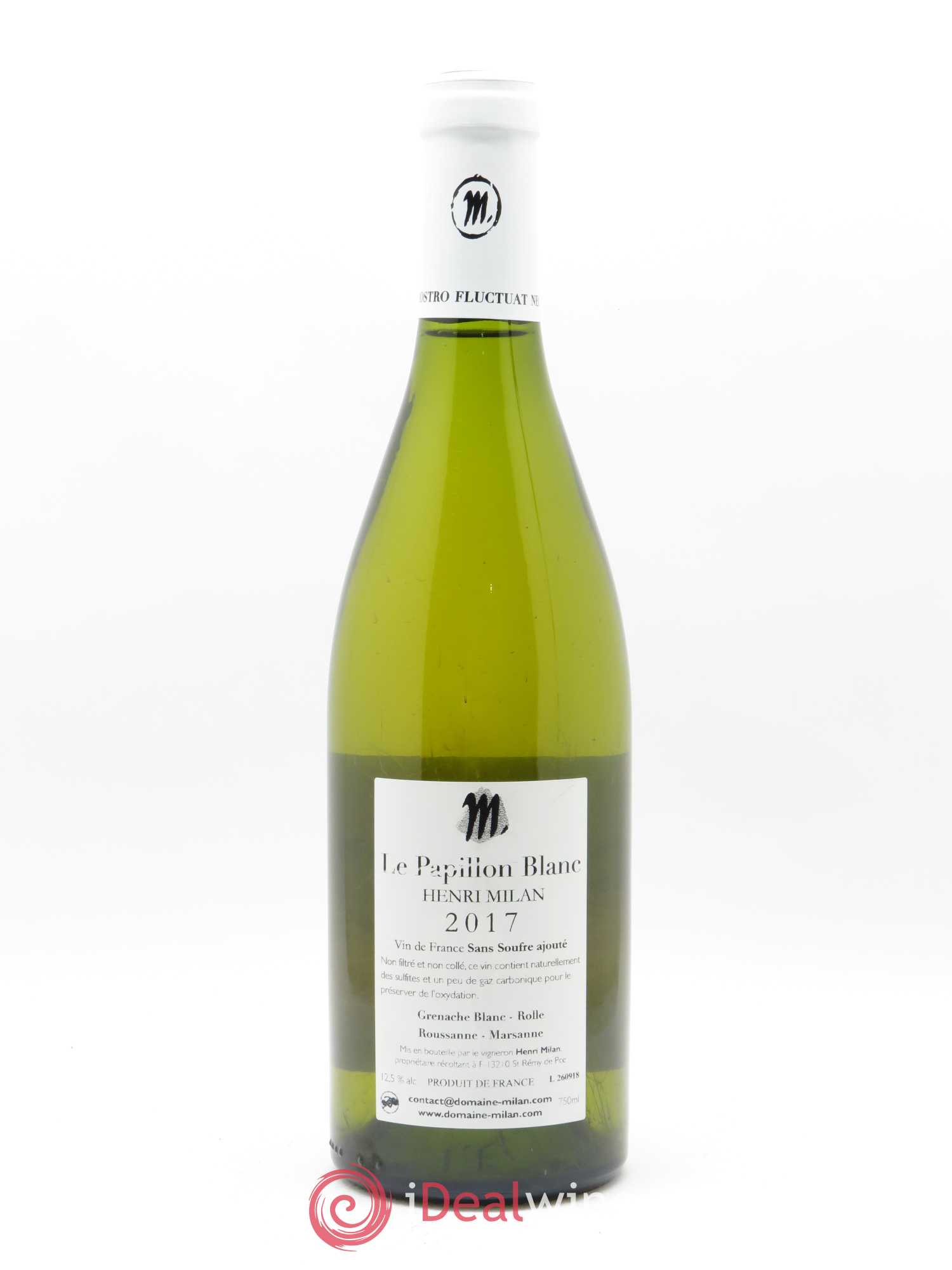 Vin de France Papillon Sans soufre ajouté Henri Milan 2017 - Lot of 1 bottle - 1