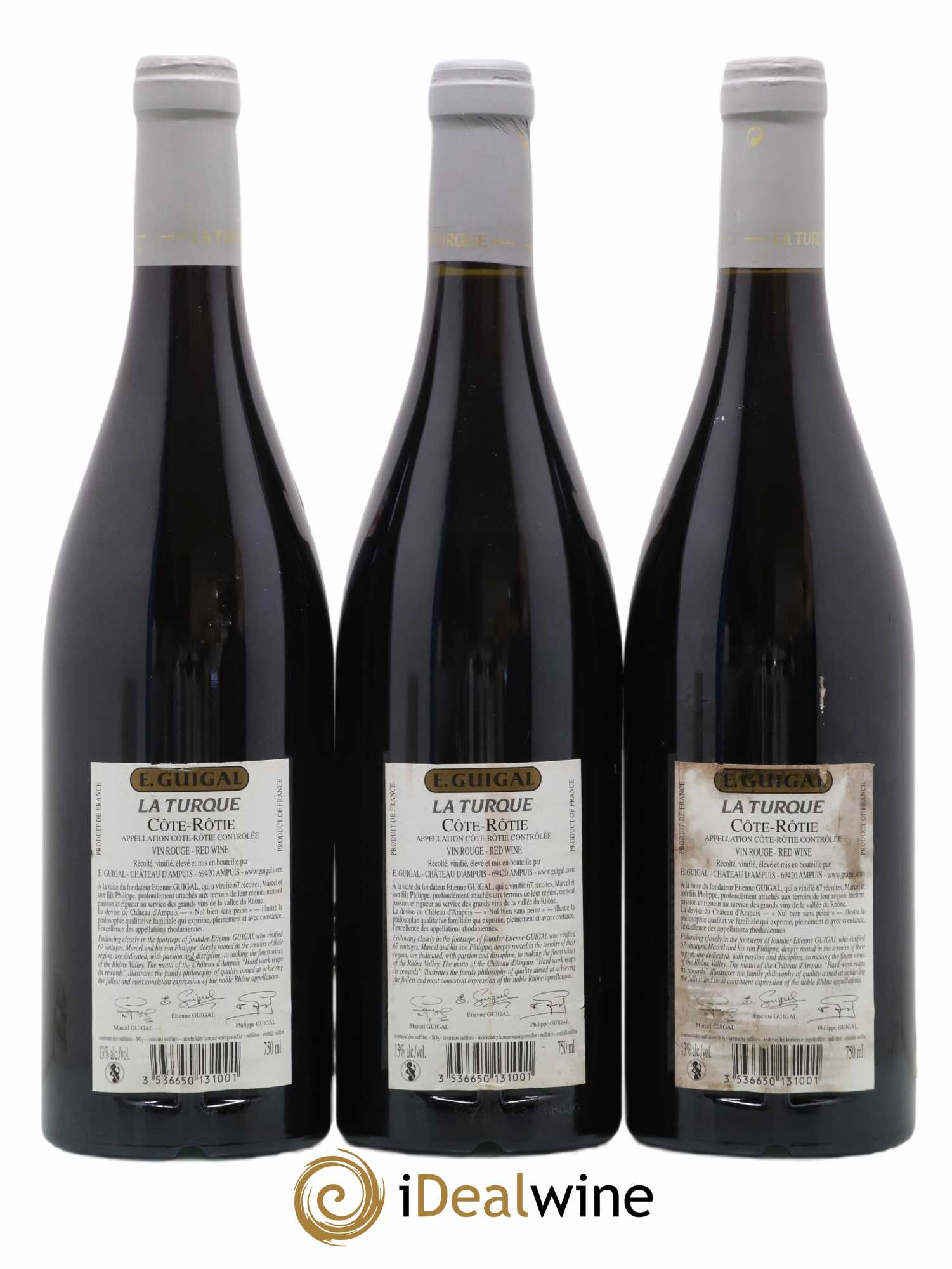 Côte-Rôtie La Turque Guigal 2004 - Lot de 3 bouteilles - 1