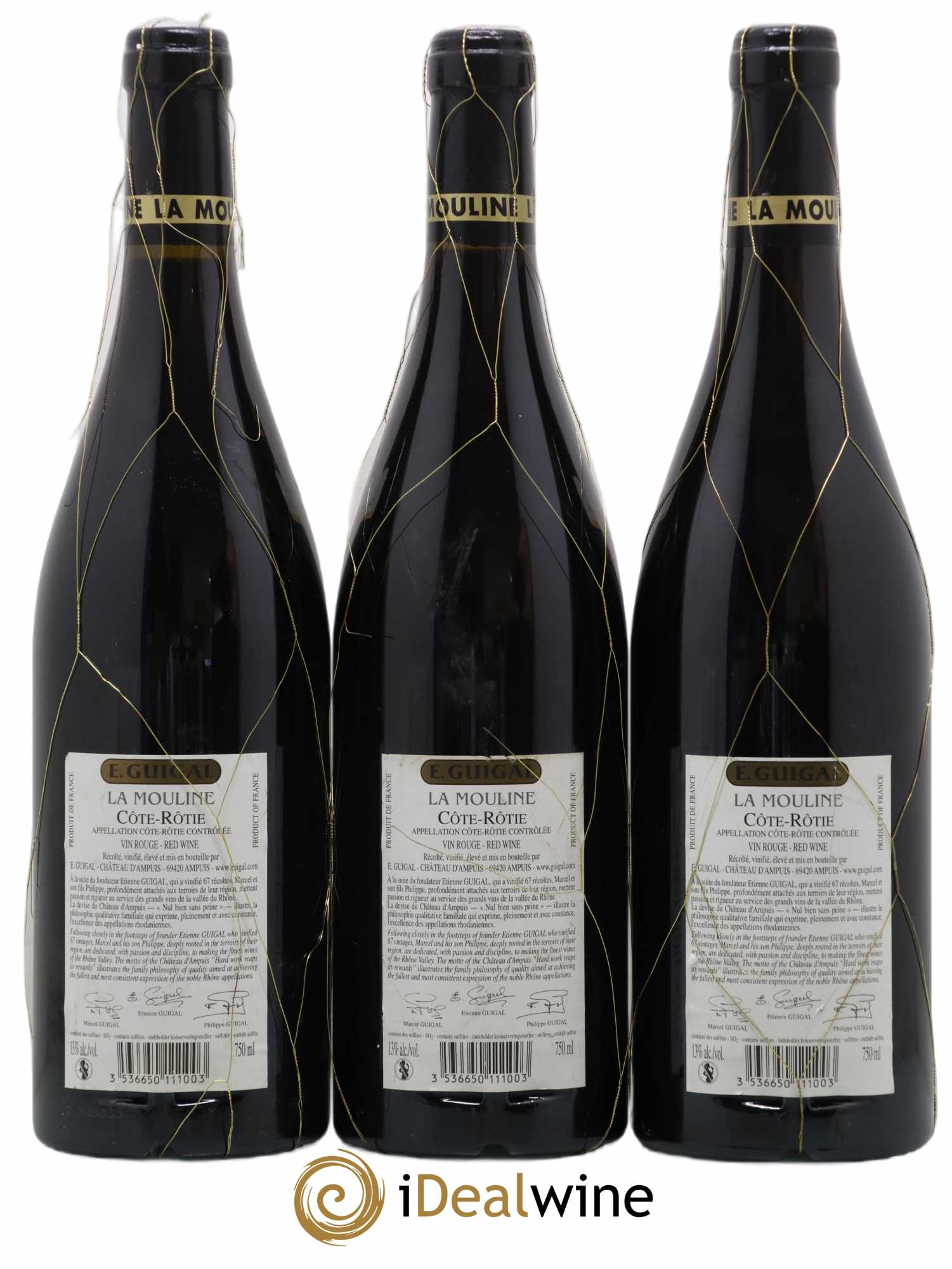Côte-Rôtie La Mouline Guigal 2004 - Lot de 3 bouteilles - 1