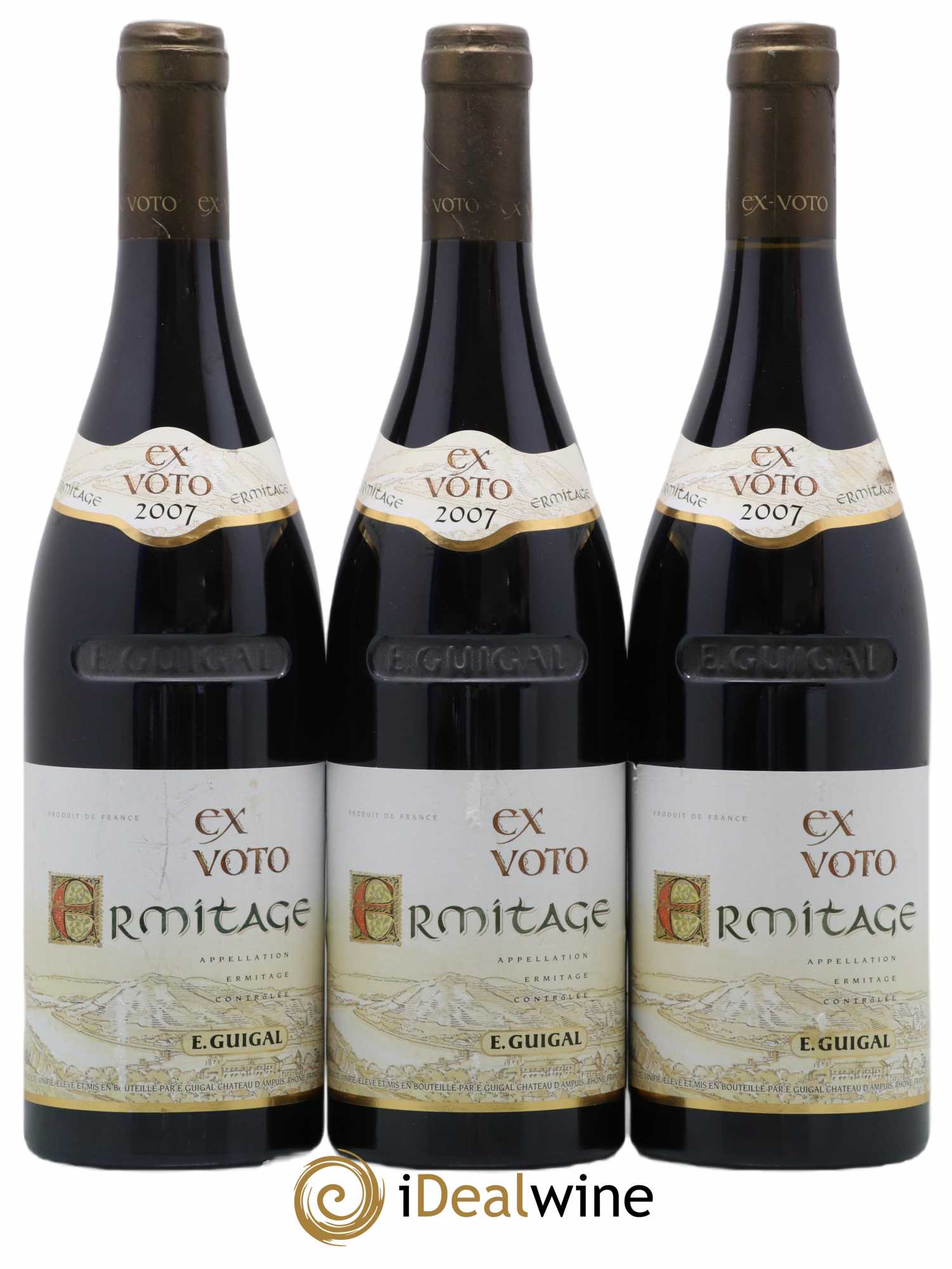 Ermitage Ex Voto Guigal 2007 - Lot de 3 bouteilles - 0