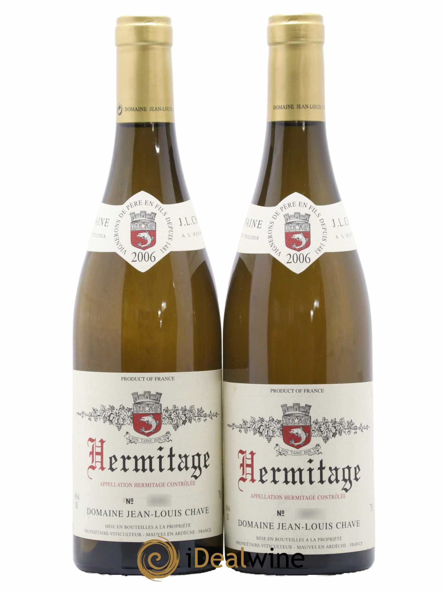 Hermitage Jean-Louis Chave 2006 - Lot de 2 bouteilles - 0
