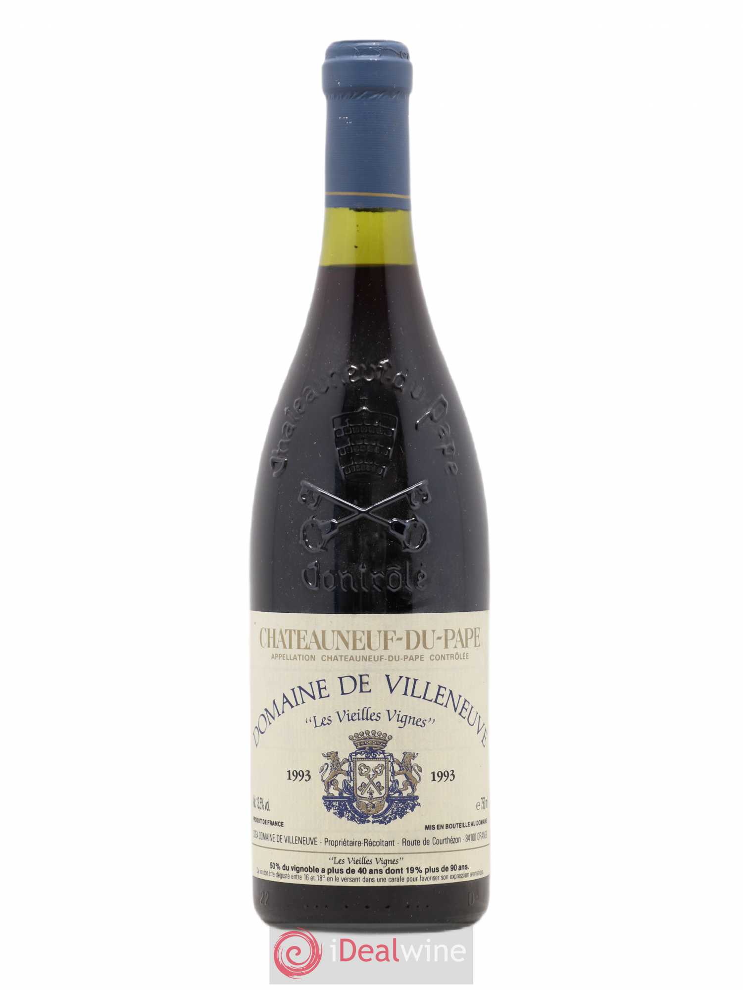 Châteauneuf-du-Pape Domaine de Villeneuve 1993 - Lot de 1 bouteille - 0