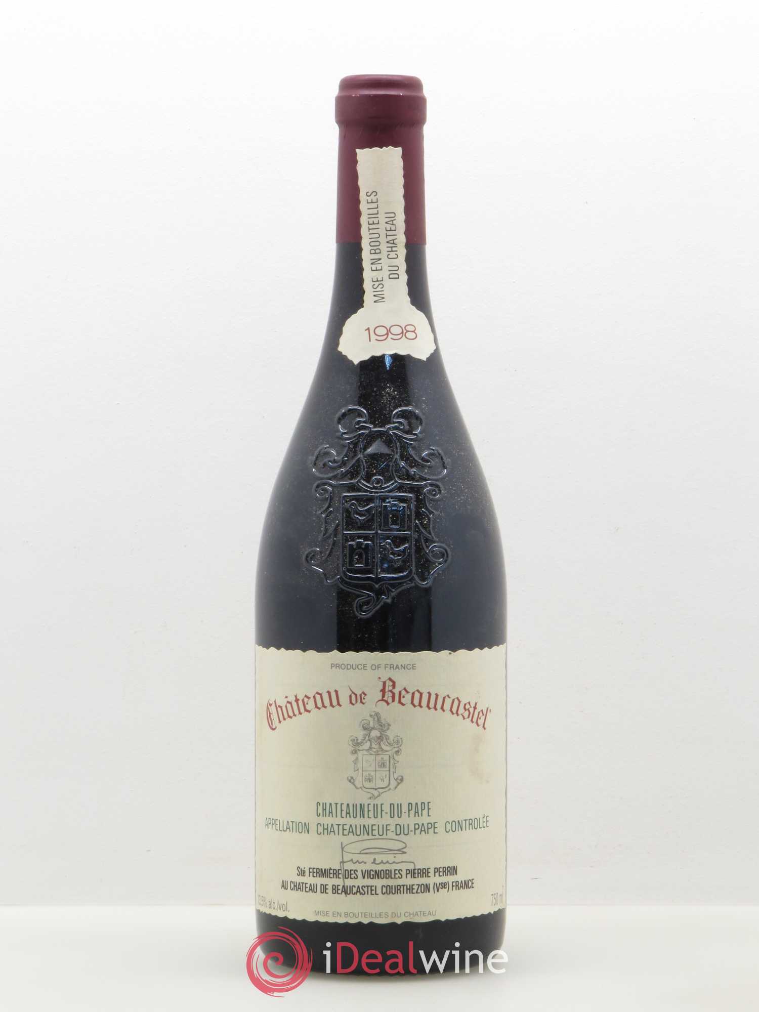 Châteauneuf-du-Pape Château de Beaucastel Famille Perrin 1998 - Lot de 1 bouteille - 0
