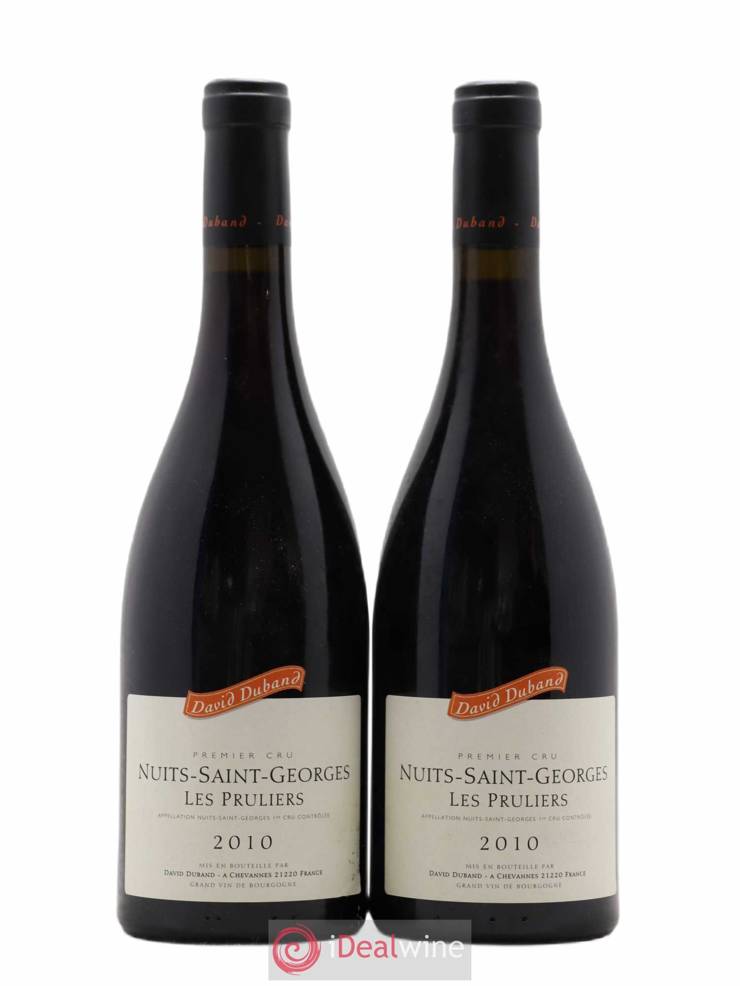 Nuits-Saint-Georges 1er Cru Les Pruliers David Duband (Domaine) 2010 - Lot de 2 bouteilles - 0