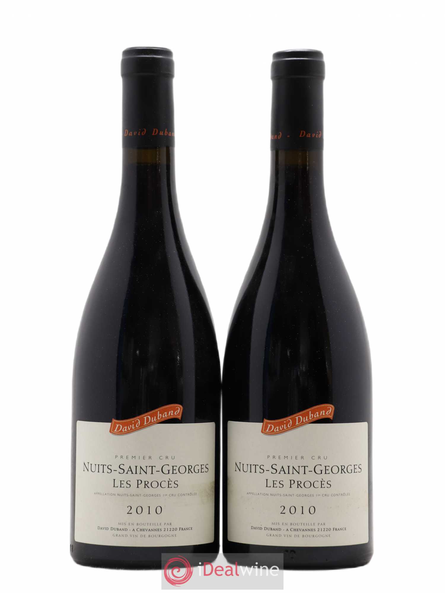 Nuits-Saint-Georges 1er Cru Les Procès David Duband (Domaine) 2010 - Lot de 2 bouteilles - 0