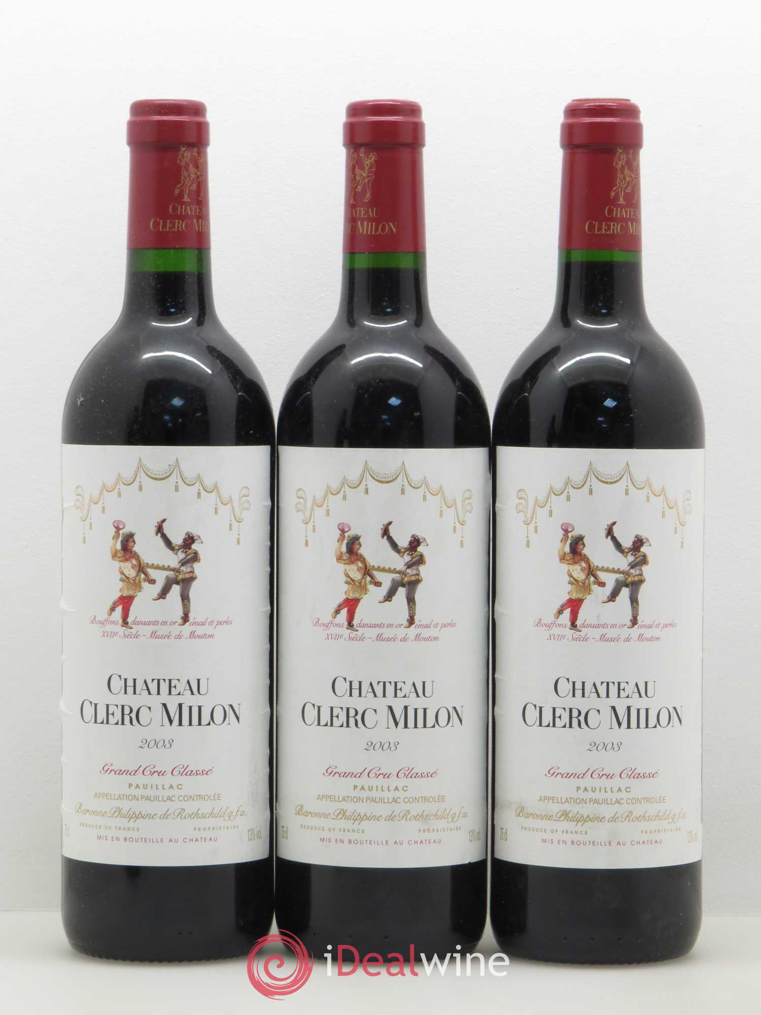 Château Clerc Milon 5ème Grand Cru Classé 2003 - Lot de 6 bouteilles - 1
