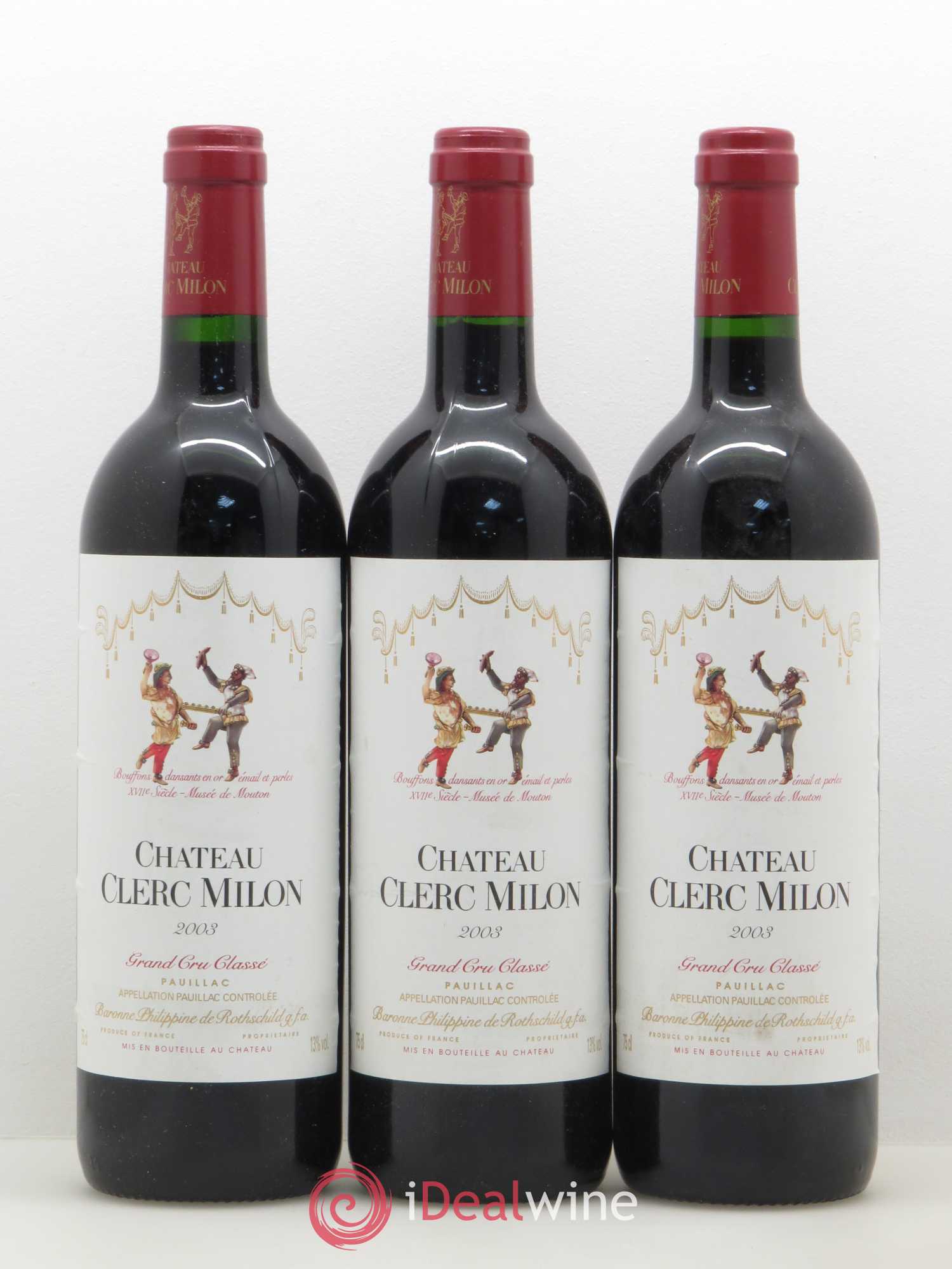 Château Clerc Milon 5ème Grand Cru Classé 2003 - Lot de 6 bouteilles - 2