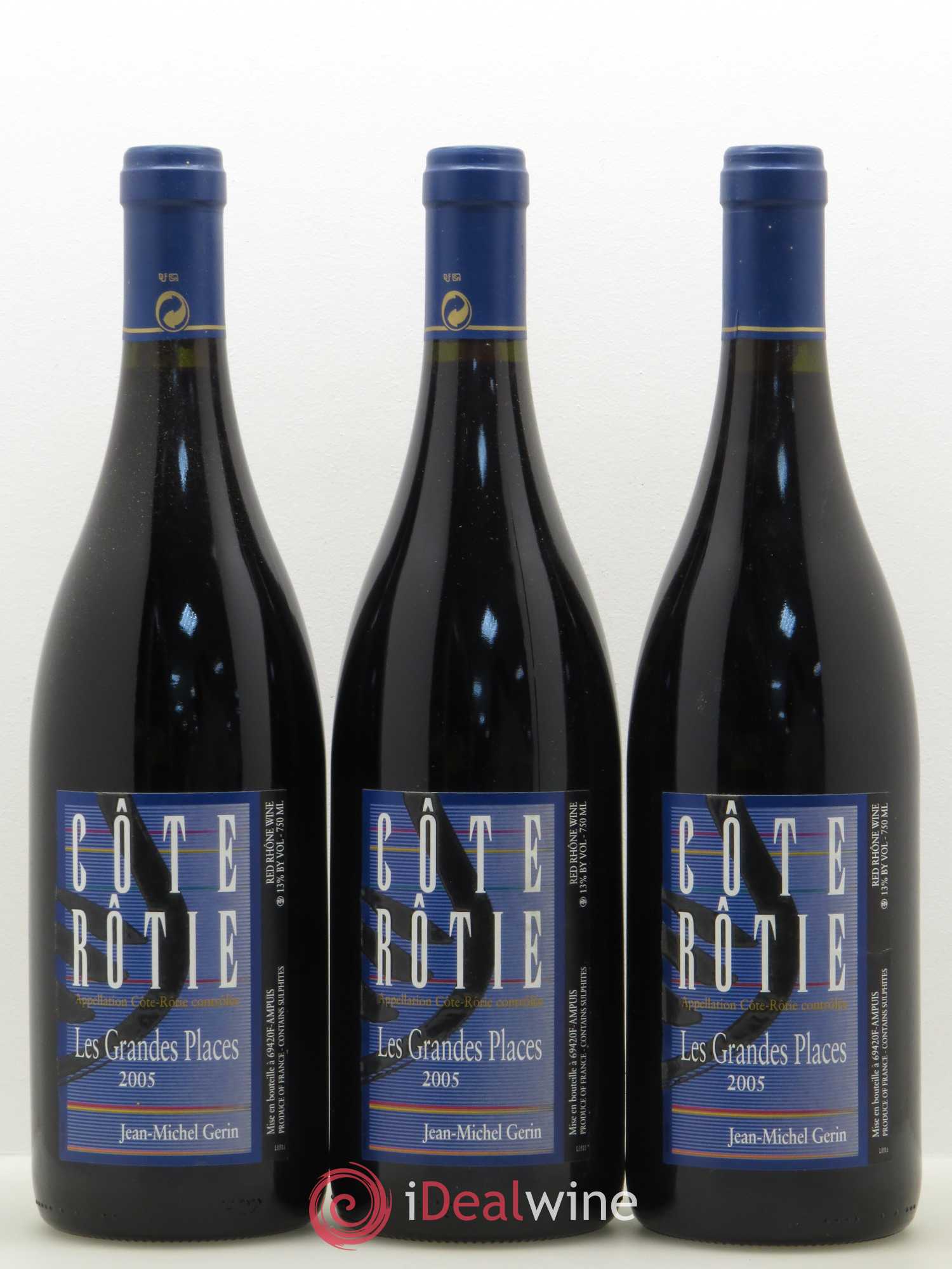 Côte-Rôtie Les Grandes Places Jean-Michel Gerin 2005 - Lot de 3 bouteilles - 0