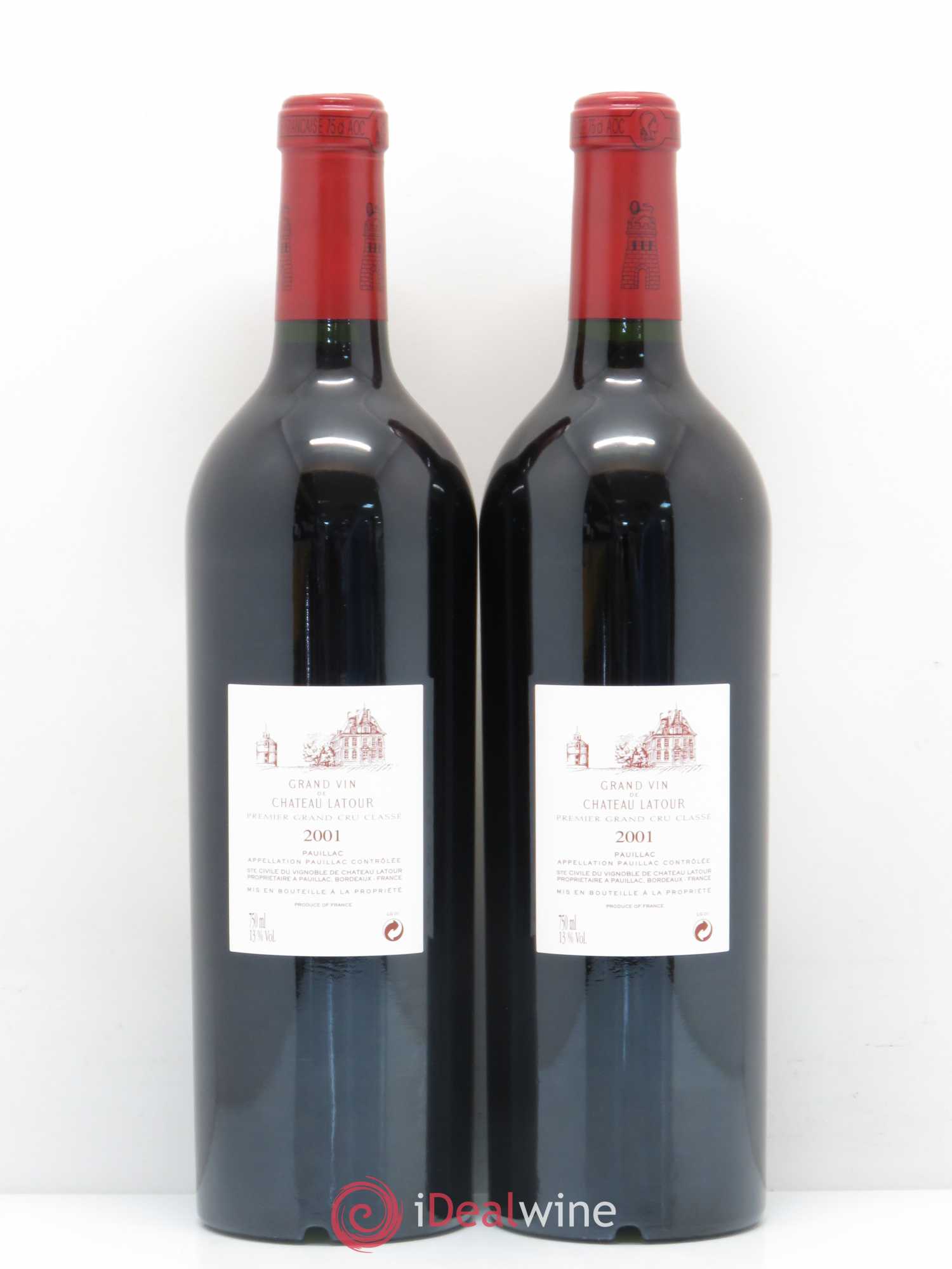 Château Latour 1er Grand Cru Classé 2001 - Lot de 2 bouteilles - 1
