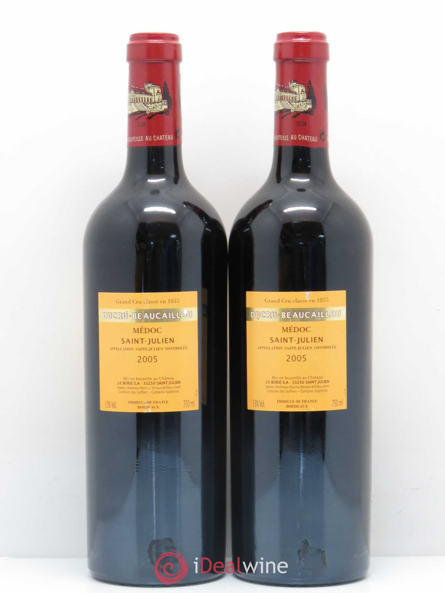 Château Ducru Beaucaillou 2ème Grand Cru Classé 2005 - Lot de 2 bouteilles - 1