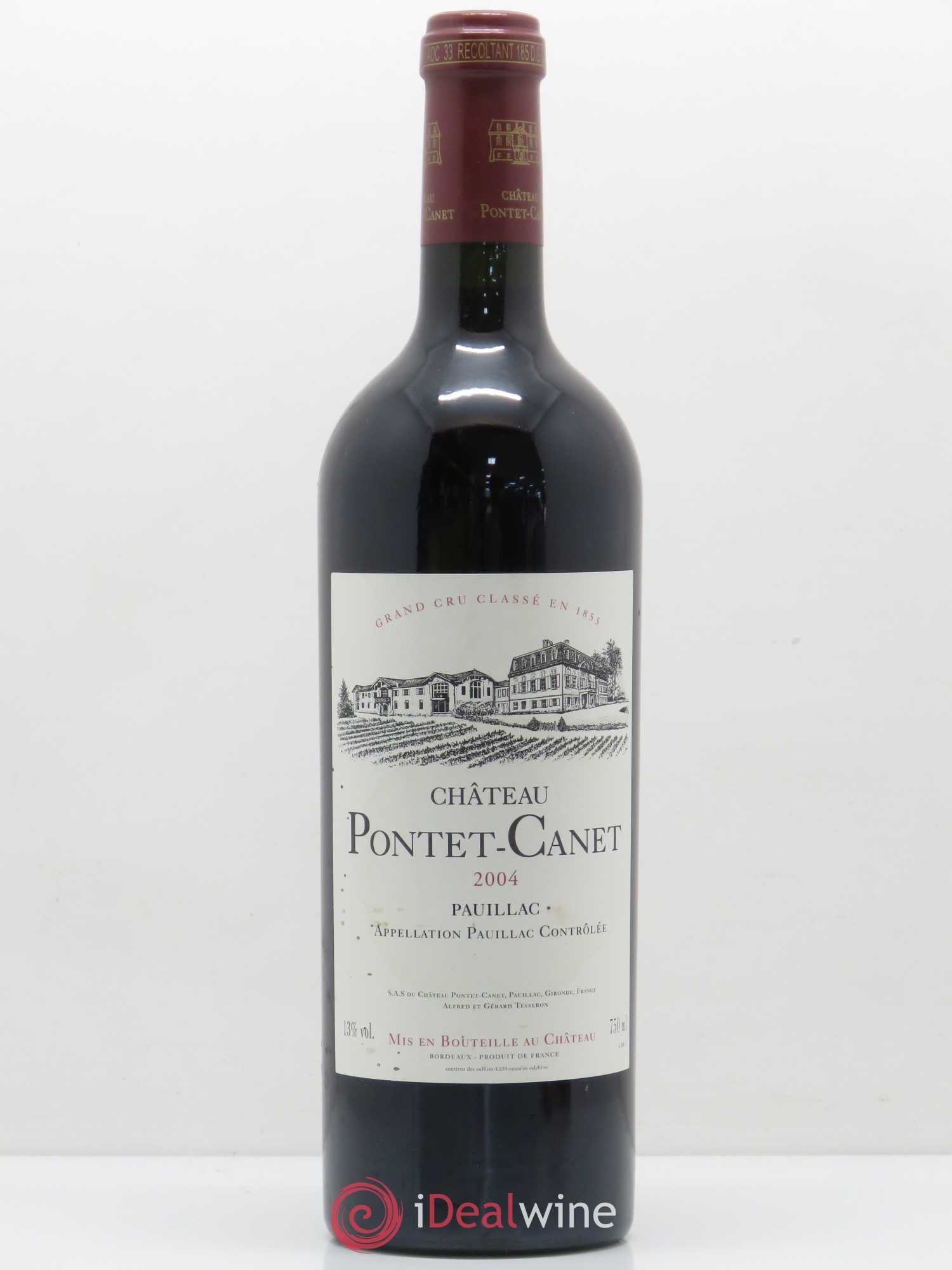 Château Pontet Canet 5ème Grand Cru Classé 2004 - Lot de 1 bouteille - 0