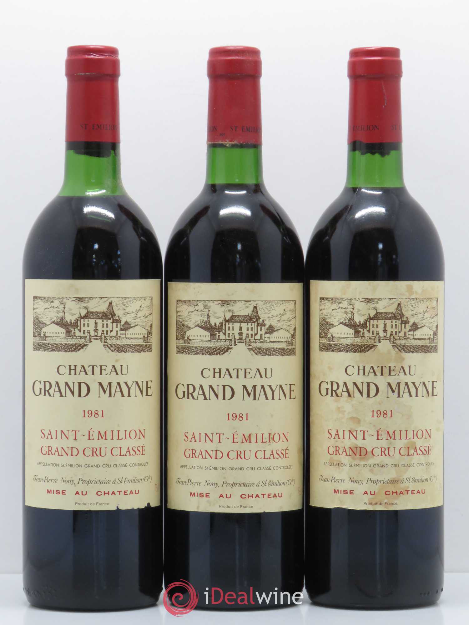 Château Grand Mayne Grand Cru Classé 1981 - Lot de 12 bouteilles - 1
