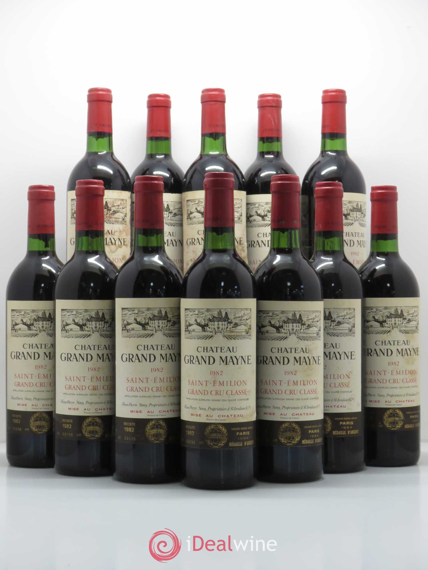 Château Grand Mayne Grand Cru Classé 1982 - Lot de 12 bouteilles - 0