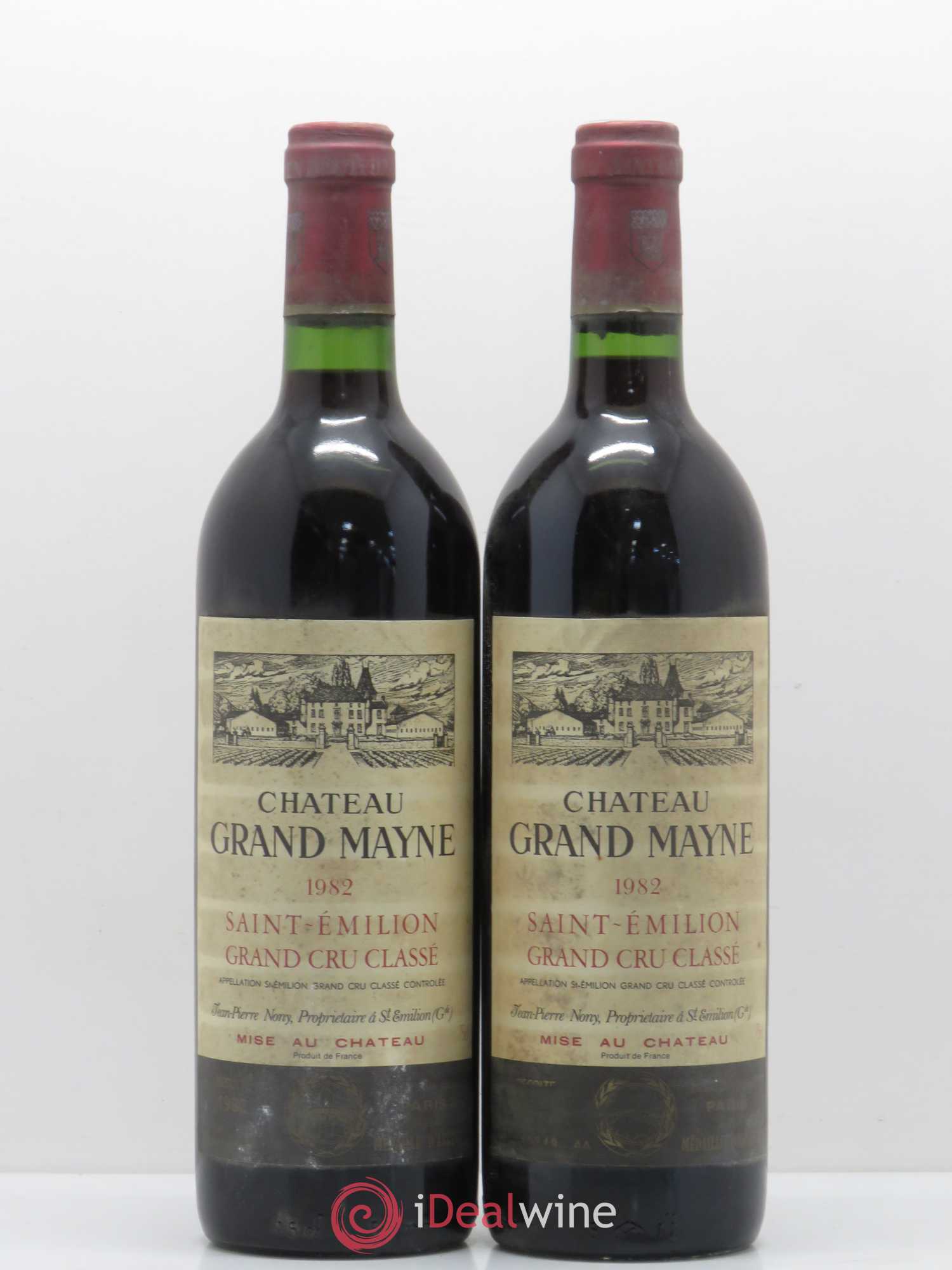 Château Grand Mayne Grand Cru Classé 1982 - Lot de 2 bouteilles - 0