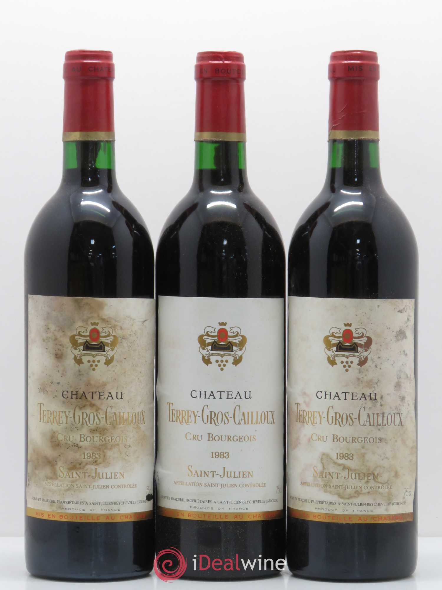 Château Terrey Gros Cailloux Cru Bourgeois  (senza prezzo di riserva) 1983 - Lotto di 12 bottiglie - 3