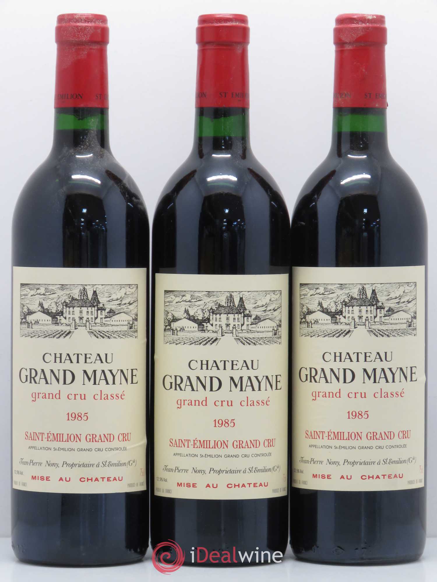 Château Grand Mayne Grand Cru Classé 1985 - Lot de 3 bouteilles - 0
