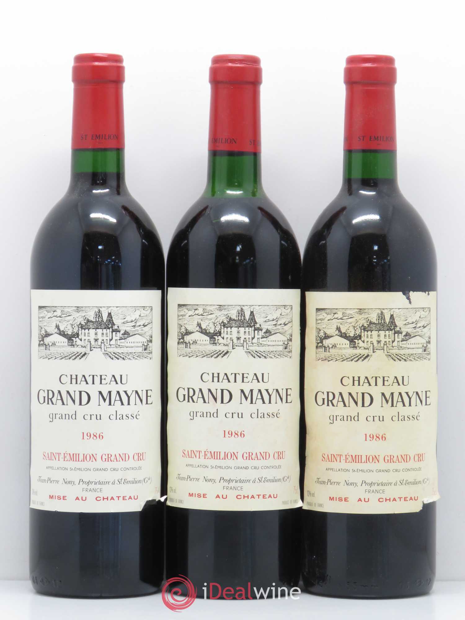 Château Grand Mayne Grand Cru Classé 1986 - Lot de 12 bouteilles - 1