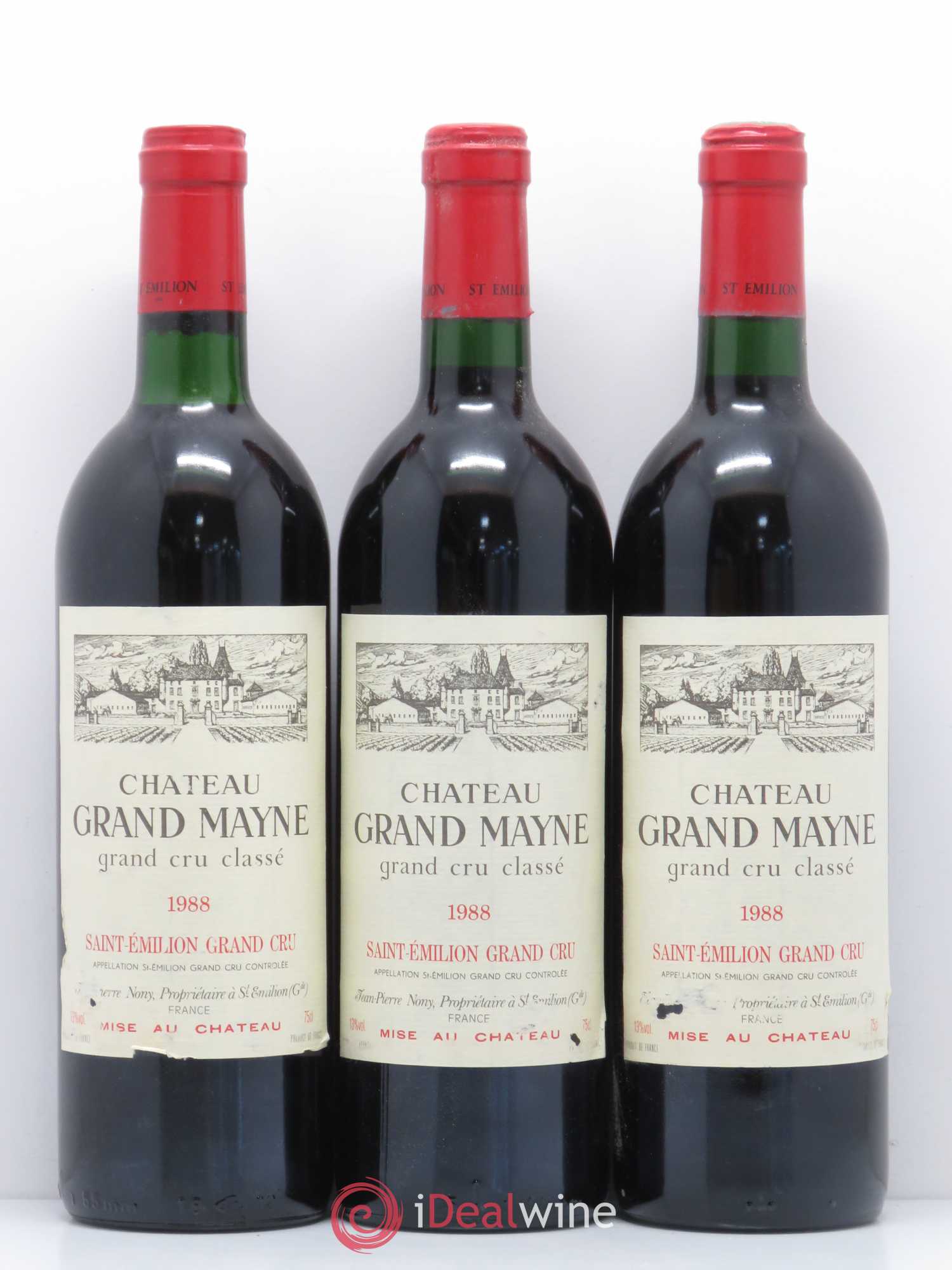 Château Grand Mayne Grand Cru Classé 1988 - Lot de 12 bouteilles - 1
