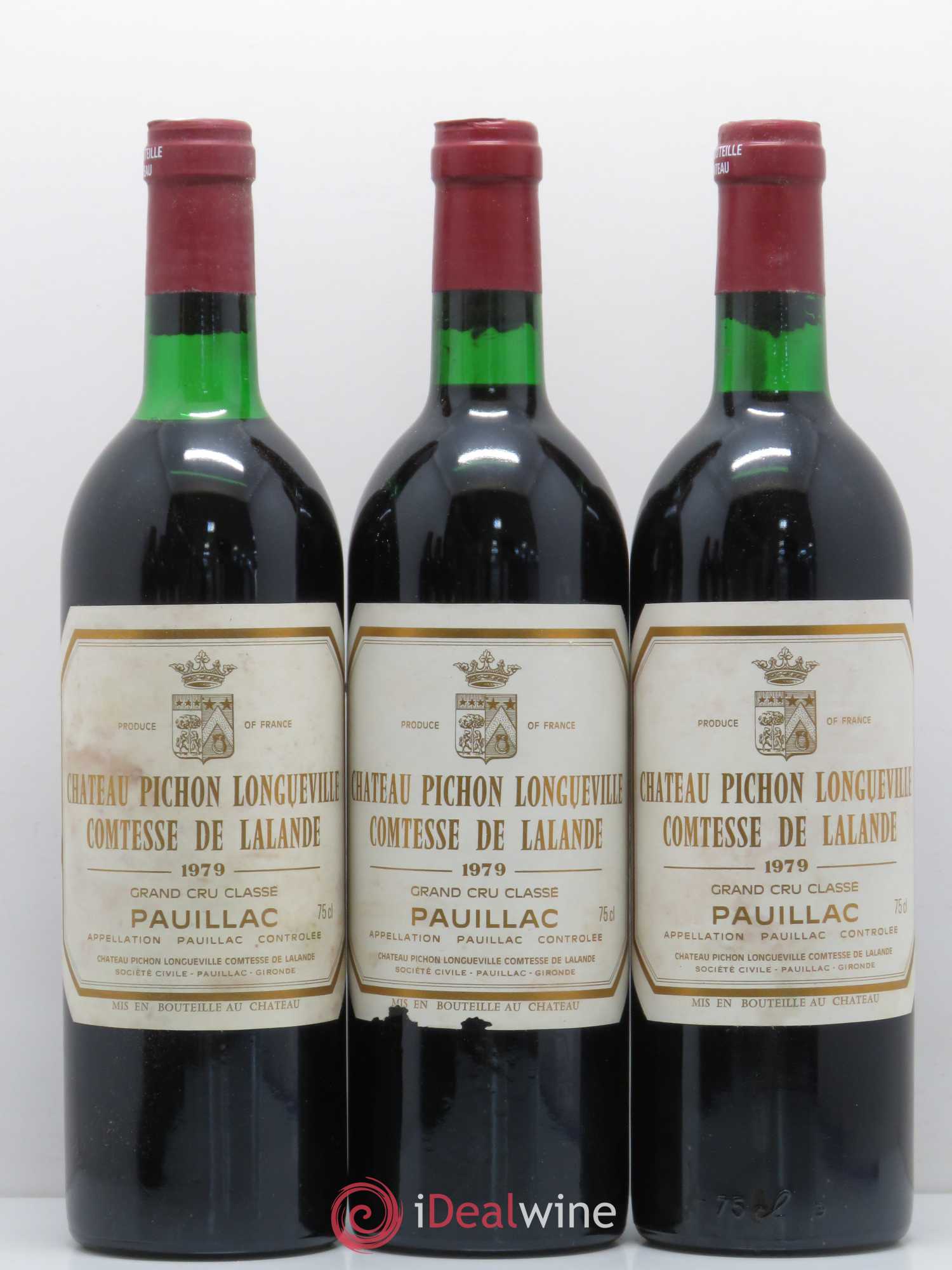 Château Pichon Longueville Comtesse de Lalande 2ème Grand Cru Classé 1979 - Lot de 6 bouteilles - 1