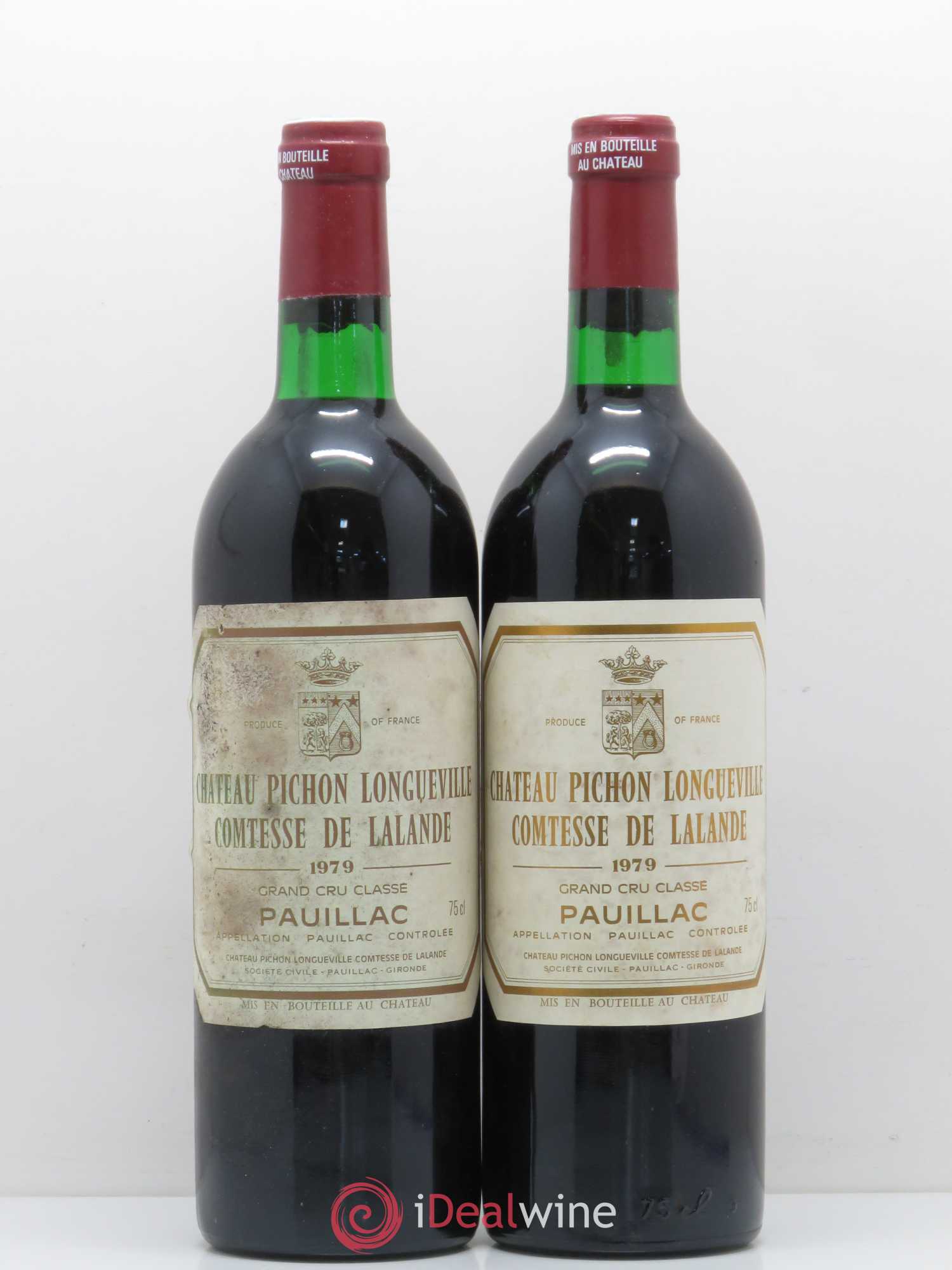 Château Pichon Longueville Comtesse de Lalande 2ème Grand Cru Classé 1979 - Lot de 2 bouteilles - 0