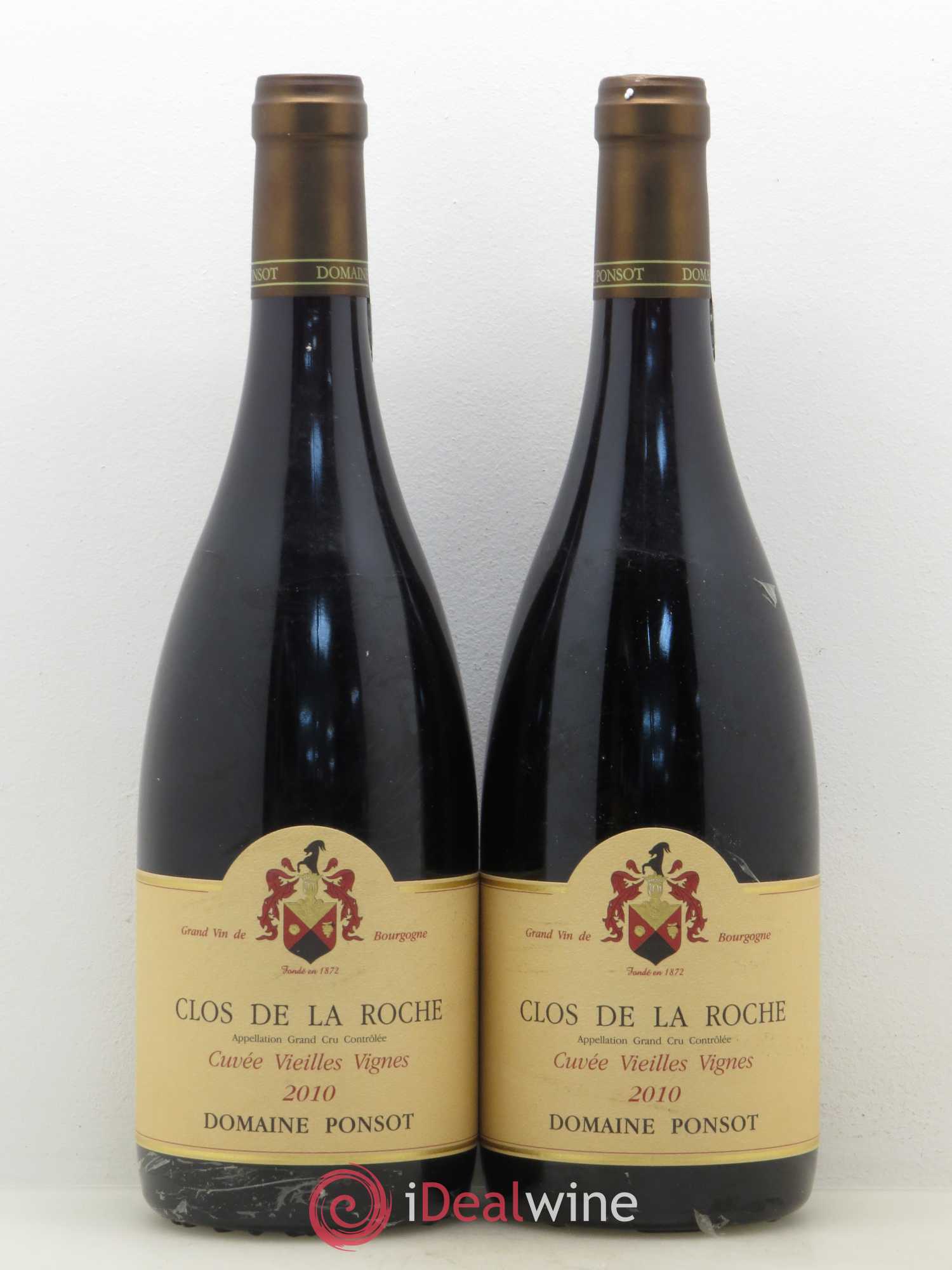 Clos de la Roche Grand Cru Vieilles Vignes Ponsot (Domaine) 2010 - Lot de 2 bouteilles - 0