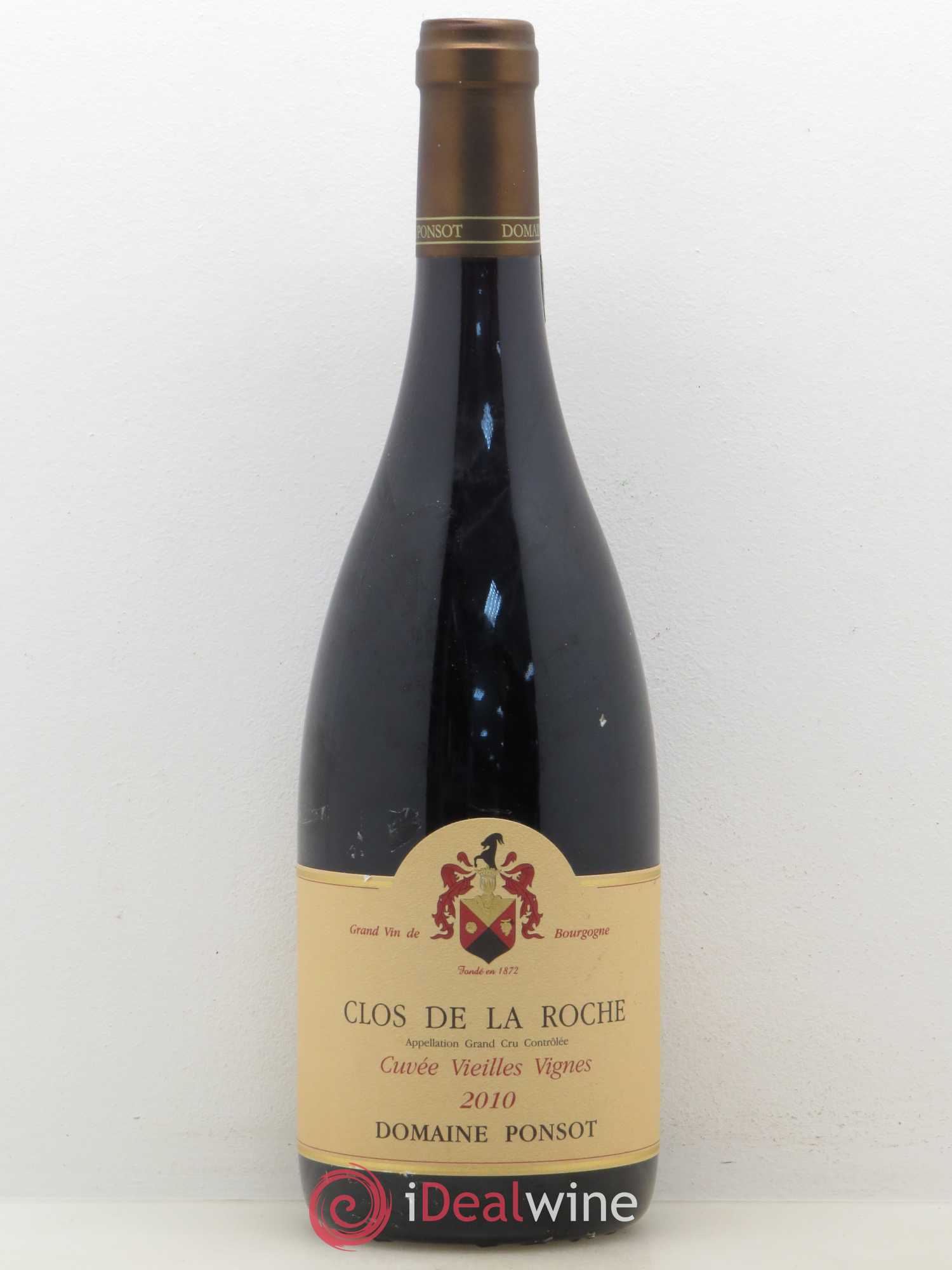 Clos de la Roche Grand Cru Vieilles Vignes Ponsot (Domaine) 2010 - Lot de 1 bouteille - 0